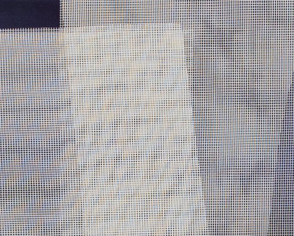 Moiré Indigo (pittura astratta) - Abstract Drawing Beige di Tom Henderson