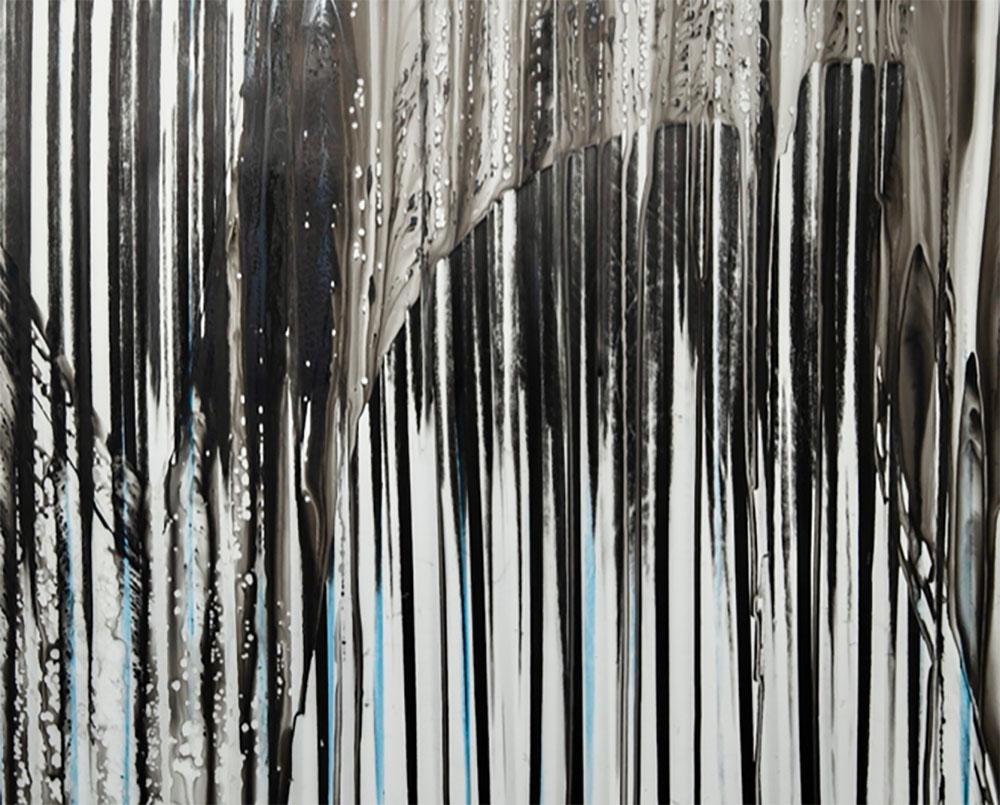 Big Melt #22 (Abstract drawing) - Gray Abstract Painting by Jaanika Peerna