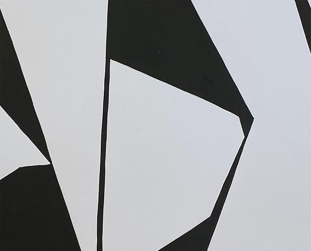 Cut-Up Paper 2007 (Abstraktes Gemälde) (Grau), Abstract Painting, von Ulla Pedersen