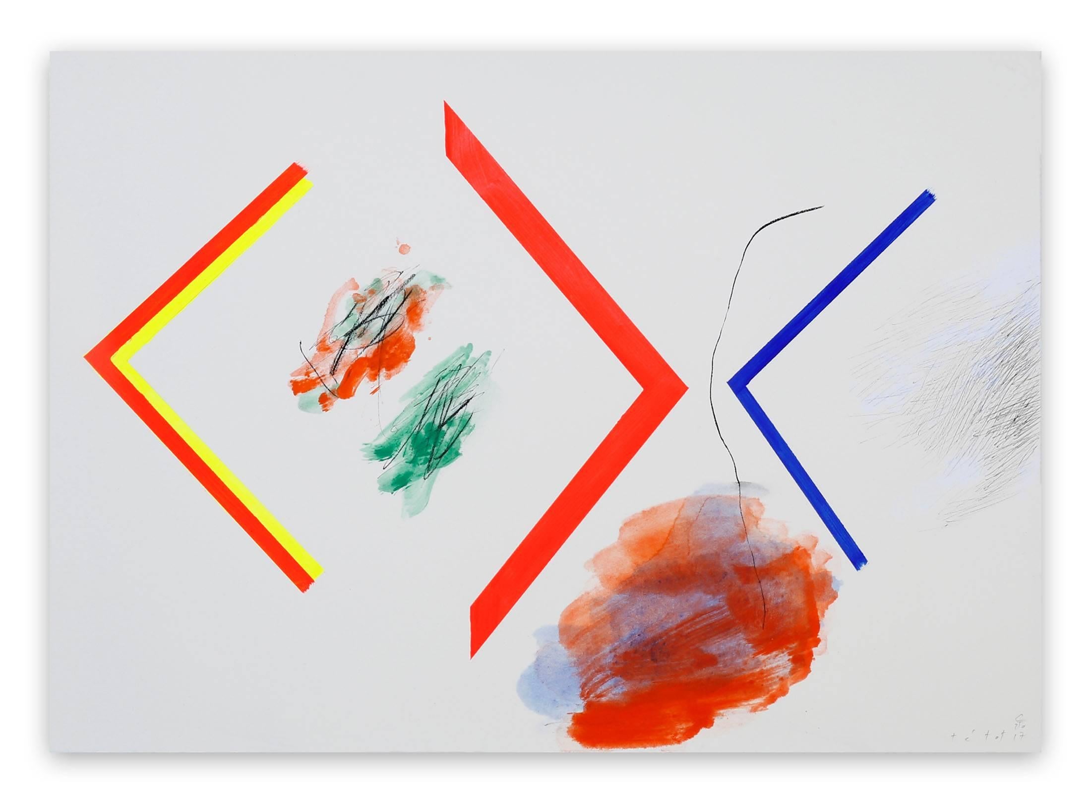 Claude Tétot Abstract Painting – Ohne Titel 1 (Abstraktes Gemälde) 