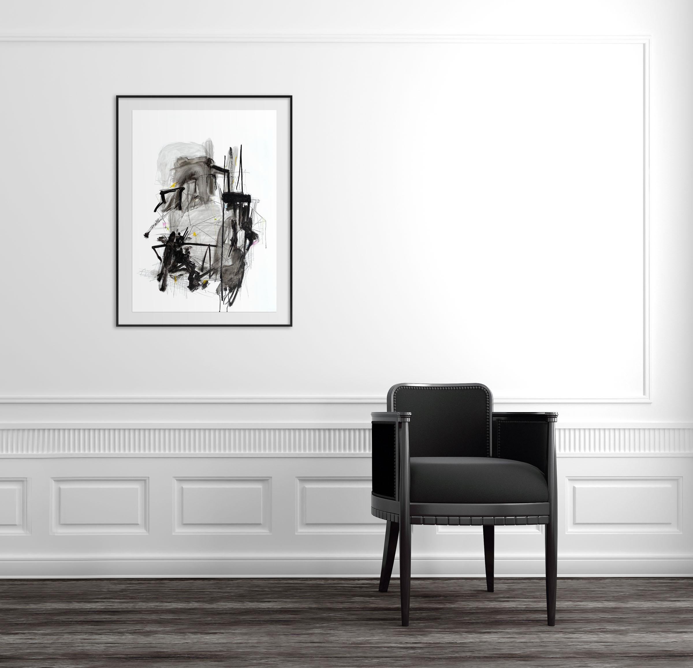 Oscillating resonance (Abstract painting) - Painting by Adrienn Krahl
