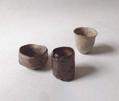 Three ceramic cups by Shiro Shimizu 