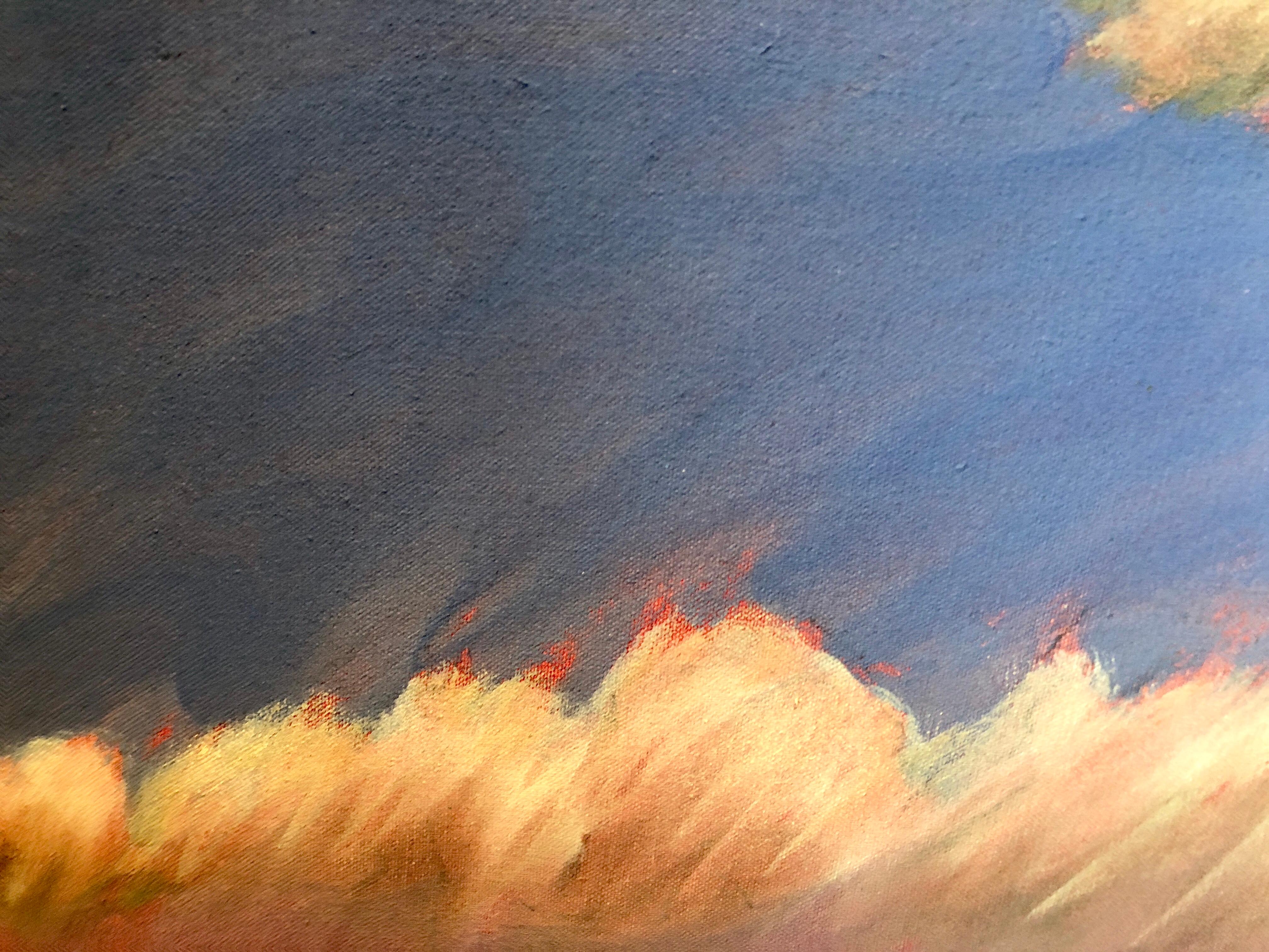 Blue MT - Painting by Frank E. McCullough
