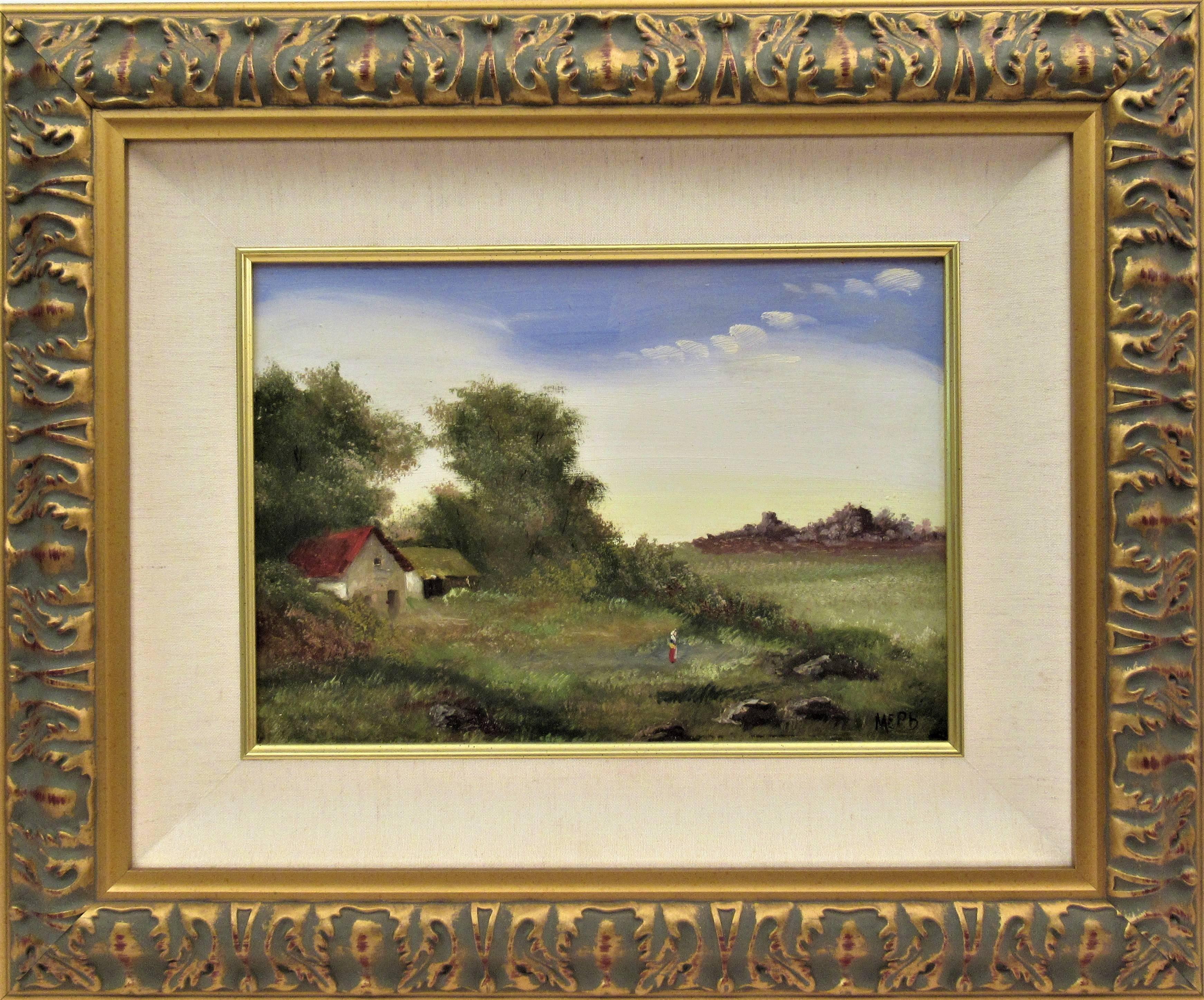 Martin Erich Philipp Landscape Painting - Landscape with Farm
