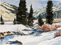 Winterszene, Idaho – Aquarell