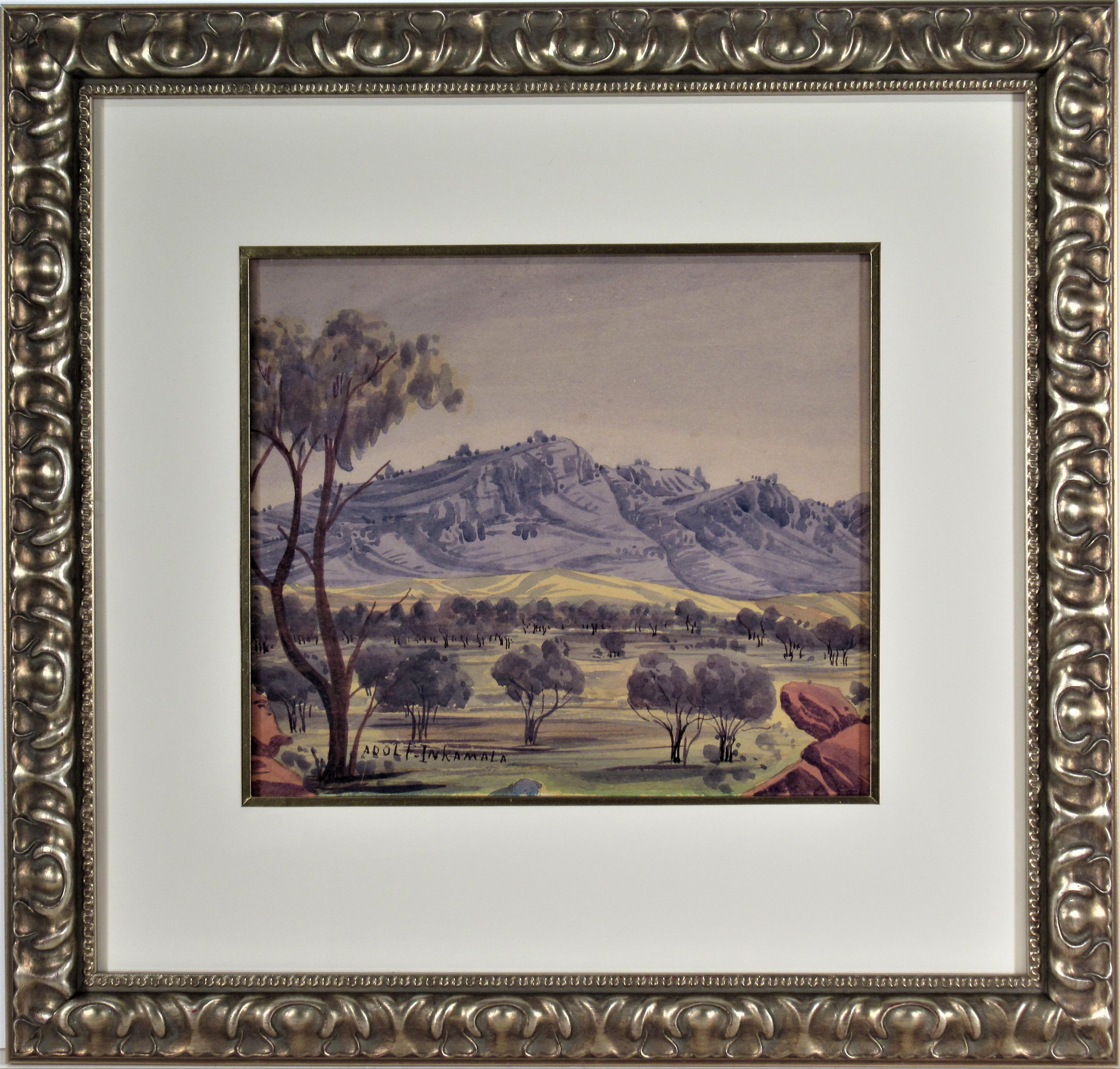 Adolf Inkamala Landscape Art - Central Australian Landscape