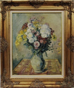 Antique Still Life with Vase and Flowers