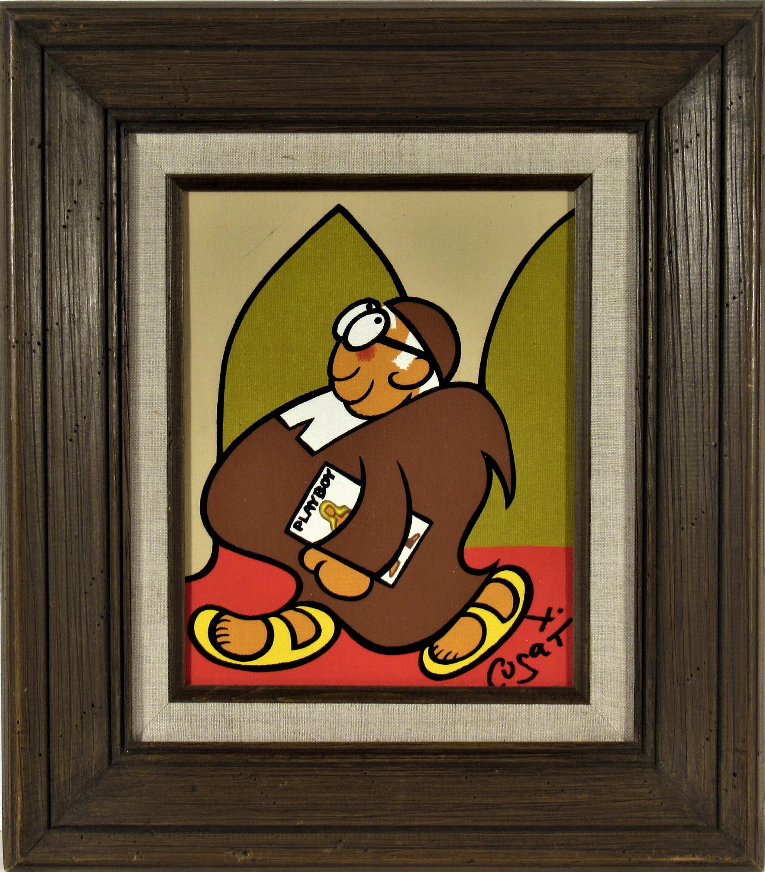 Xavier Cugat Figurative Painting - Monkey Business