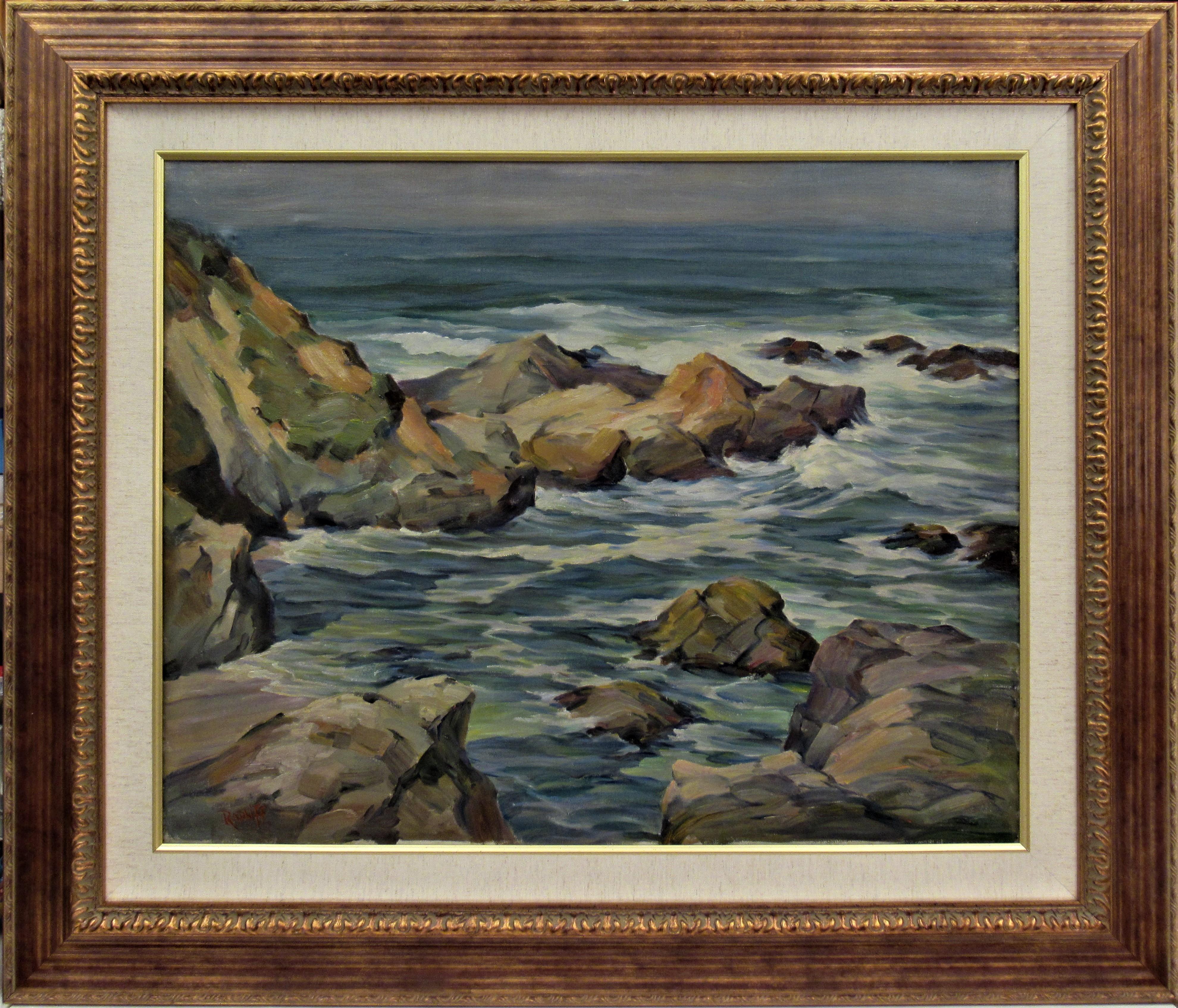 Ray Radliff Figurative Painting - Coastal Scene, California