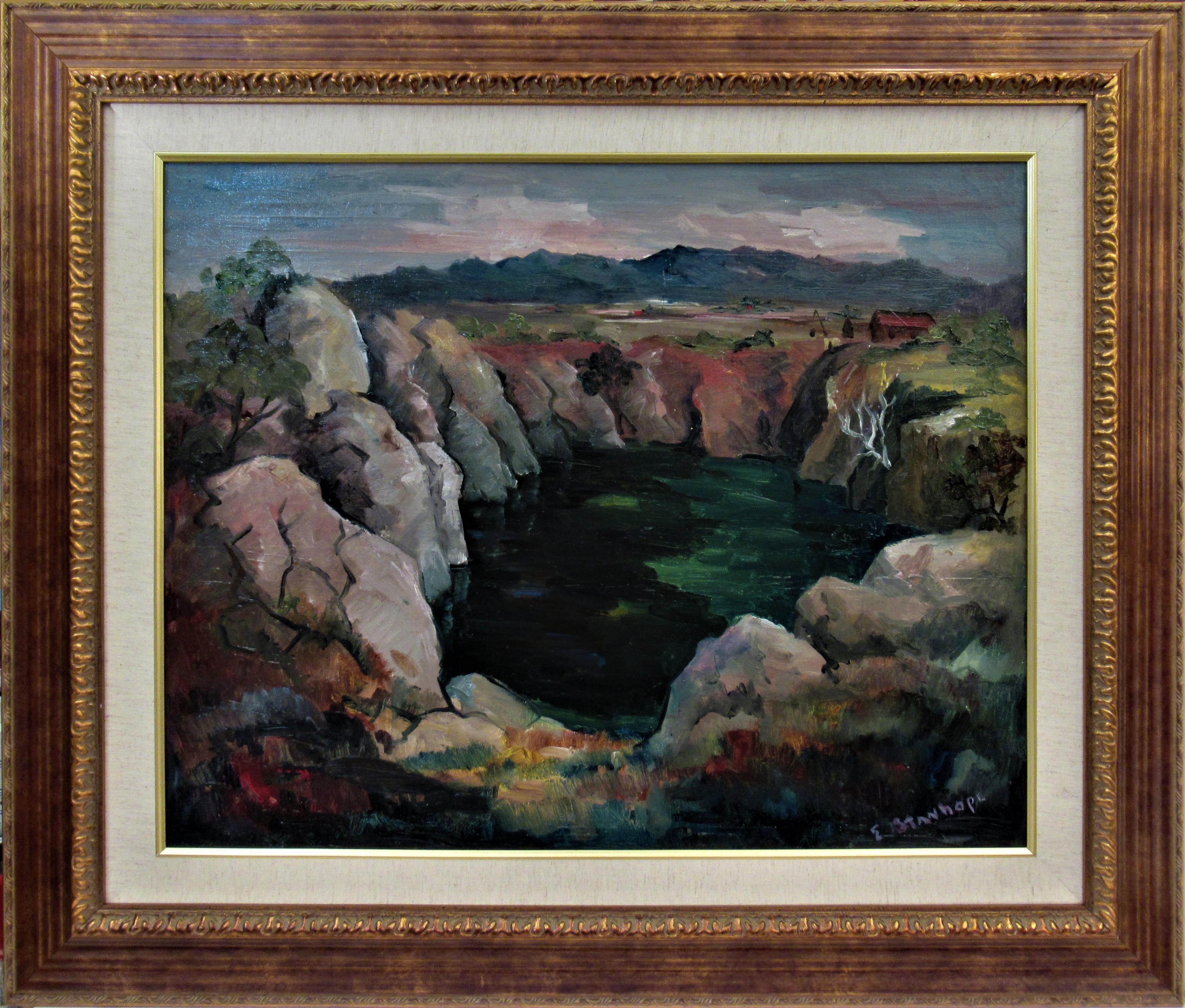Elmer Stanhope Figurative Painting - Landscape, California