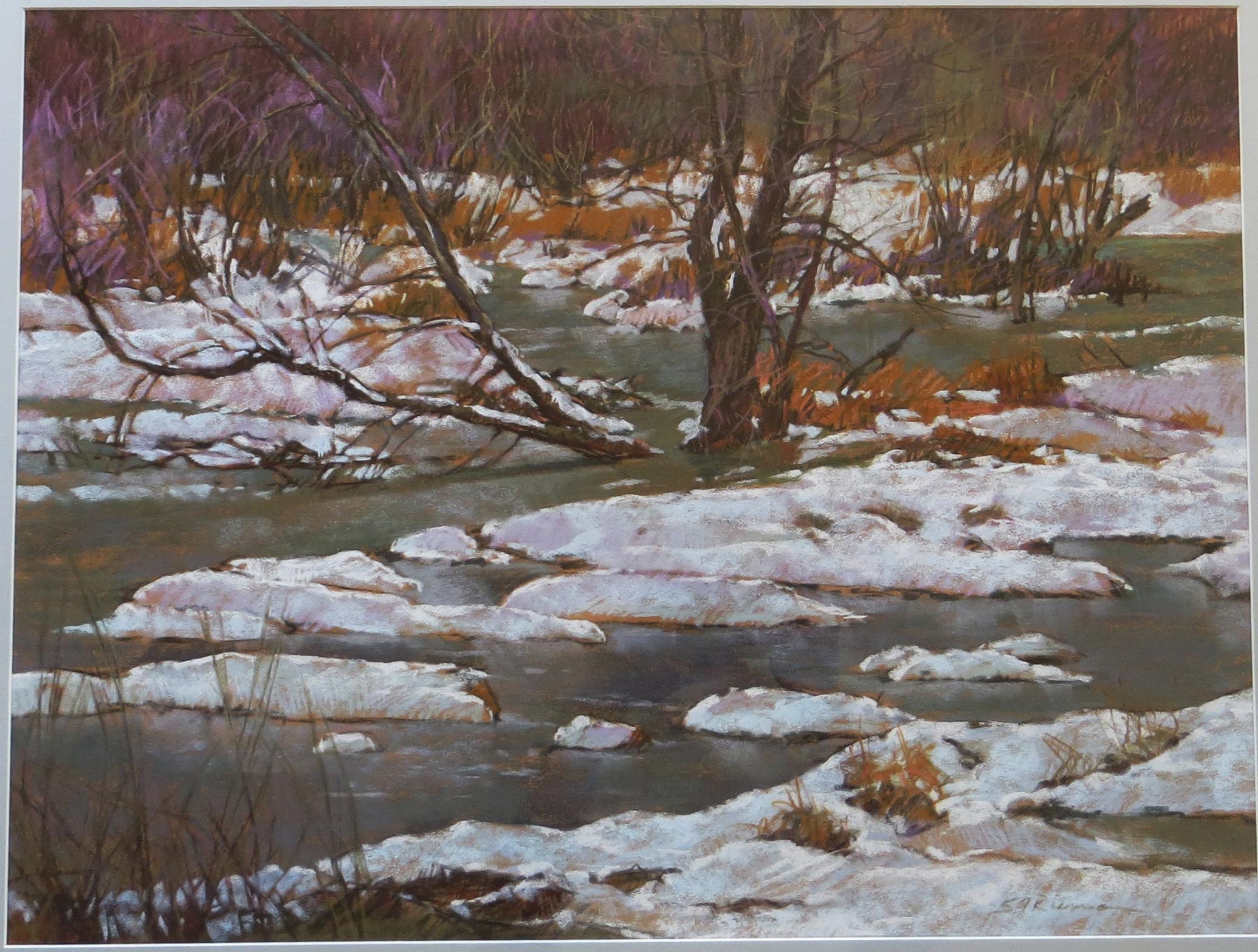 Sheila Rieman Landscape Painting - Frozen Stream