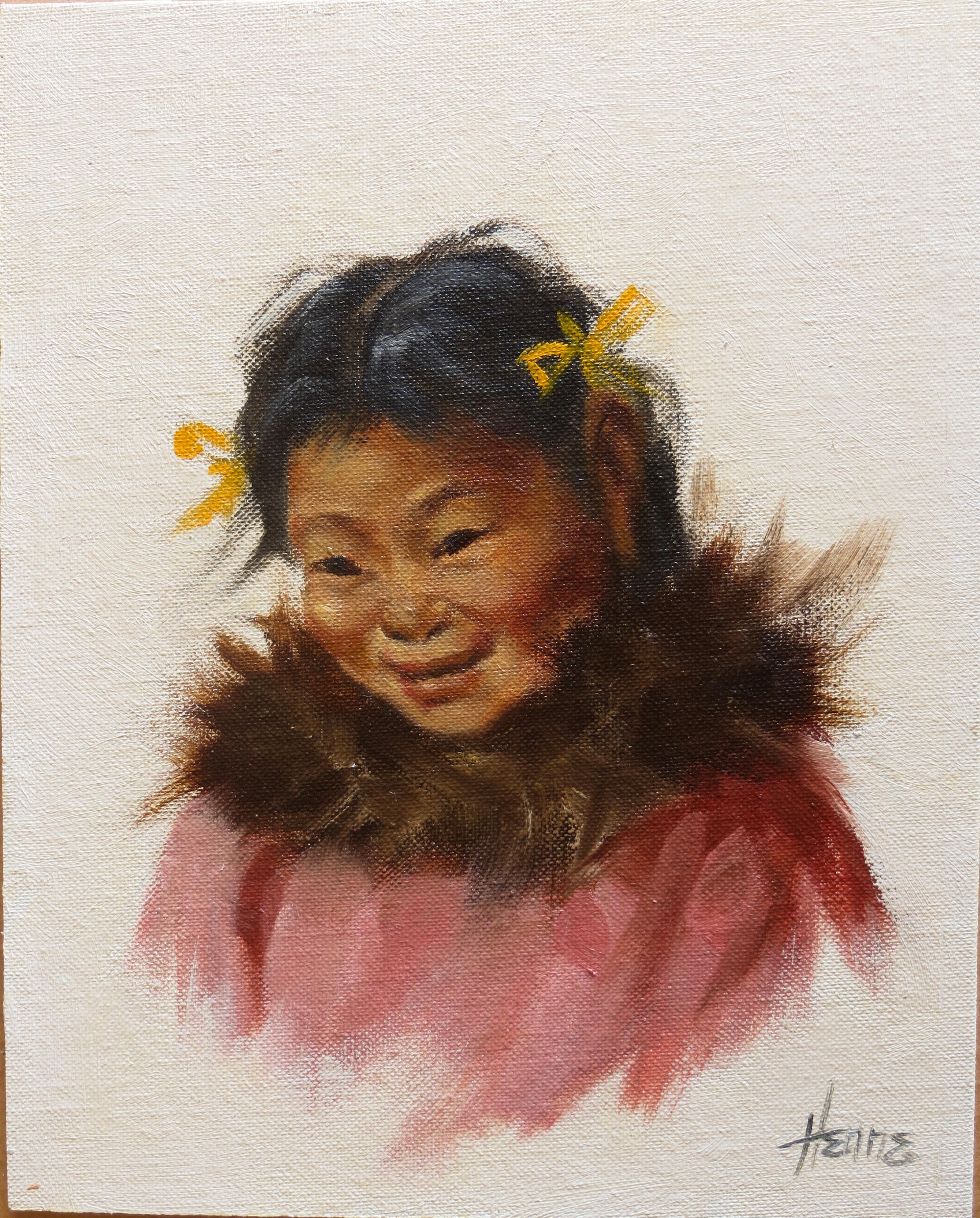 Ellen Henne Goodale Portrait Painting - Native Alaskan Girl
