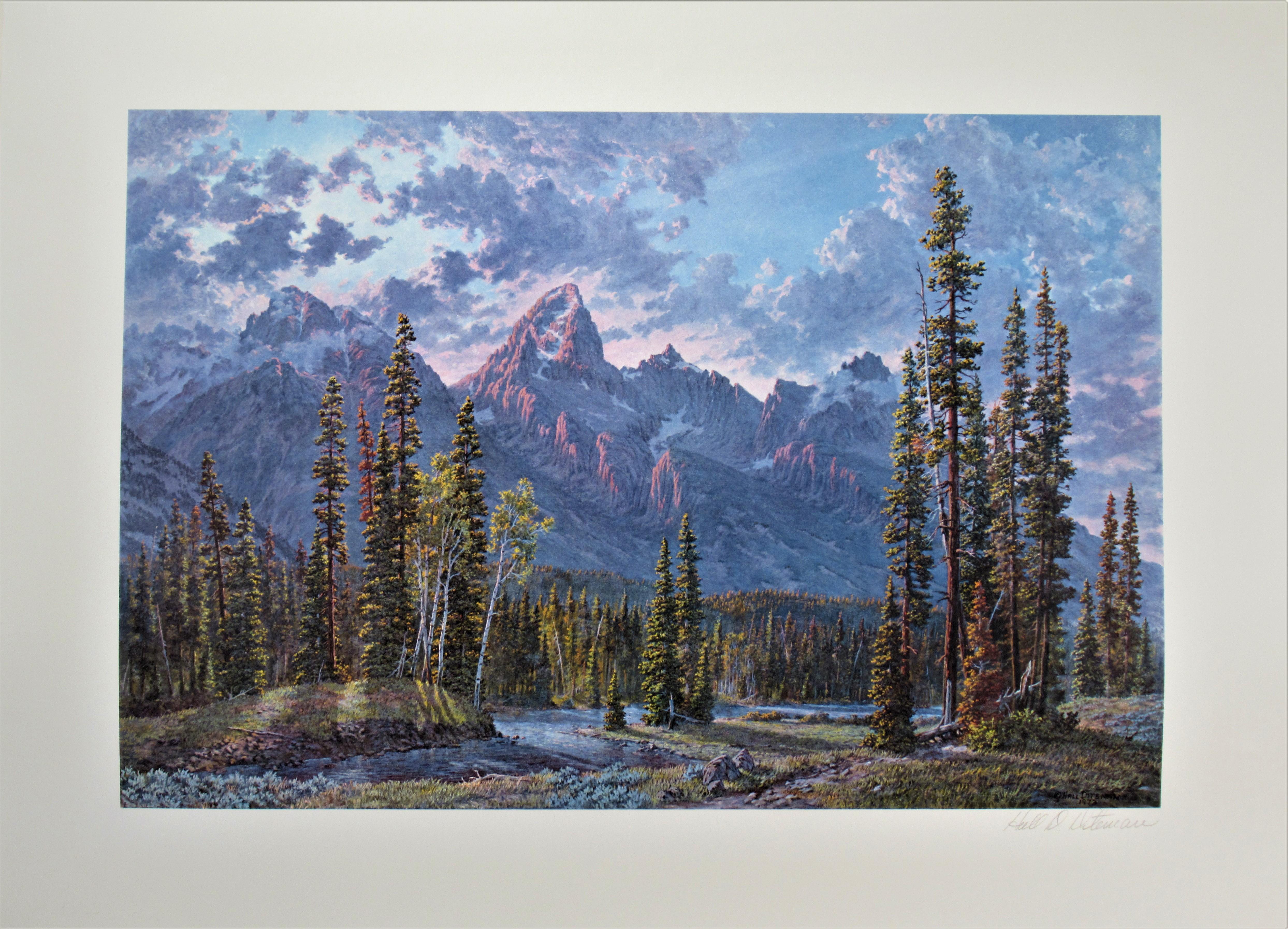 Landscape Print Hall Drake Diteman - Les montagnes violettes majestueuses