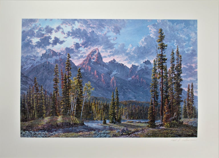 Hall Drake Diteman Landscape Print - The Purple Mountain’s Majestic