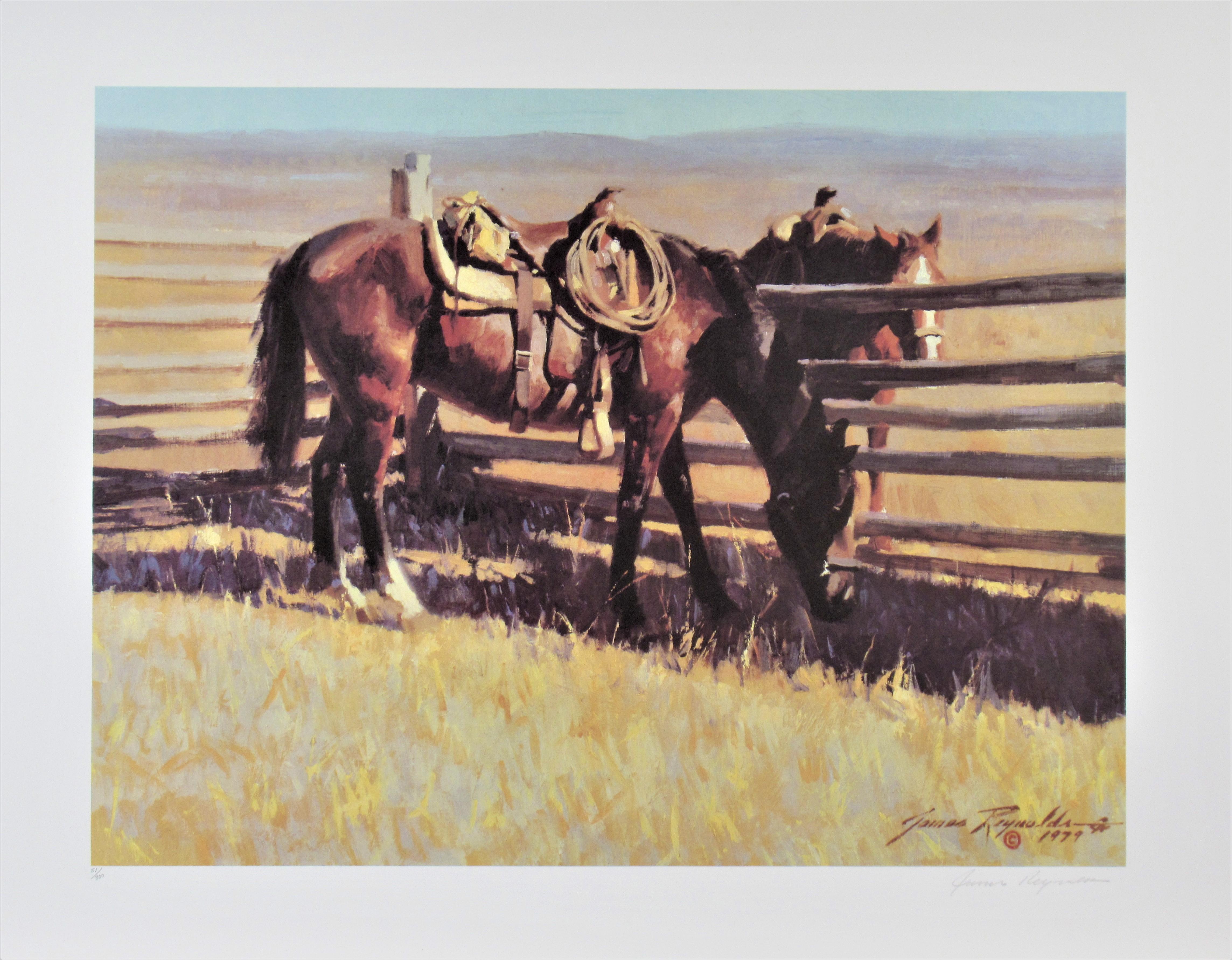 James Reynolds Animal Print - Two Horses