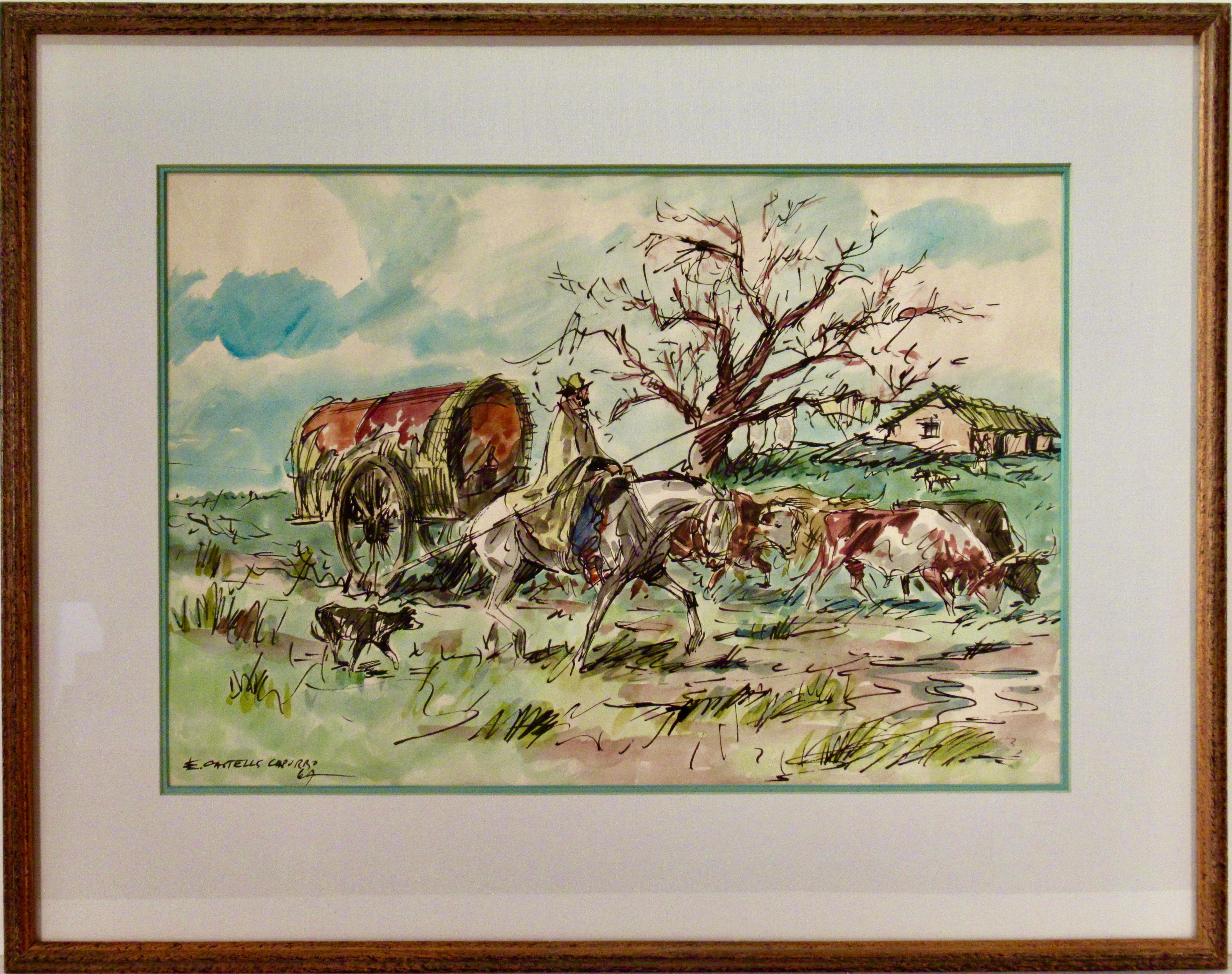 Enrique Castells Capurro Animal Art - Guiding the Herd