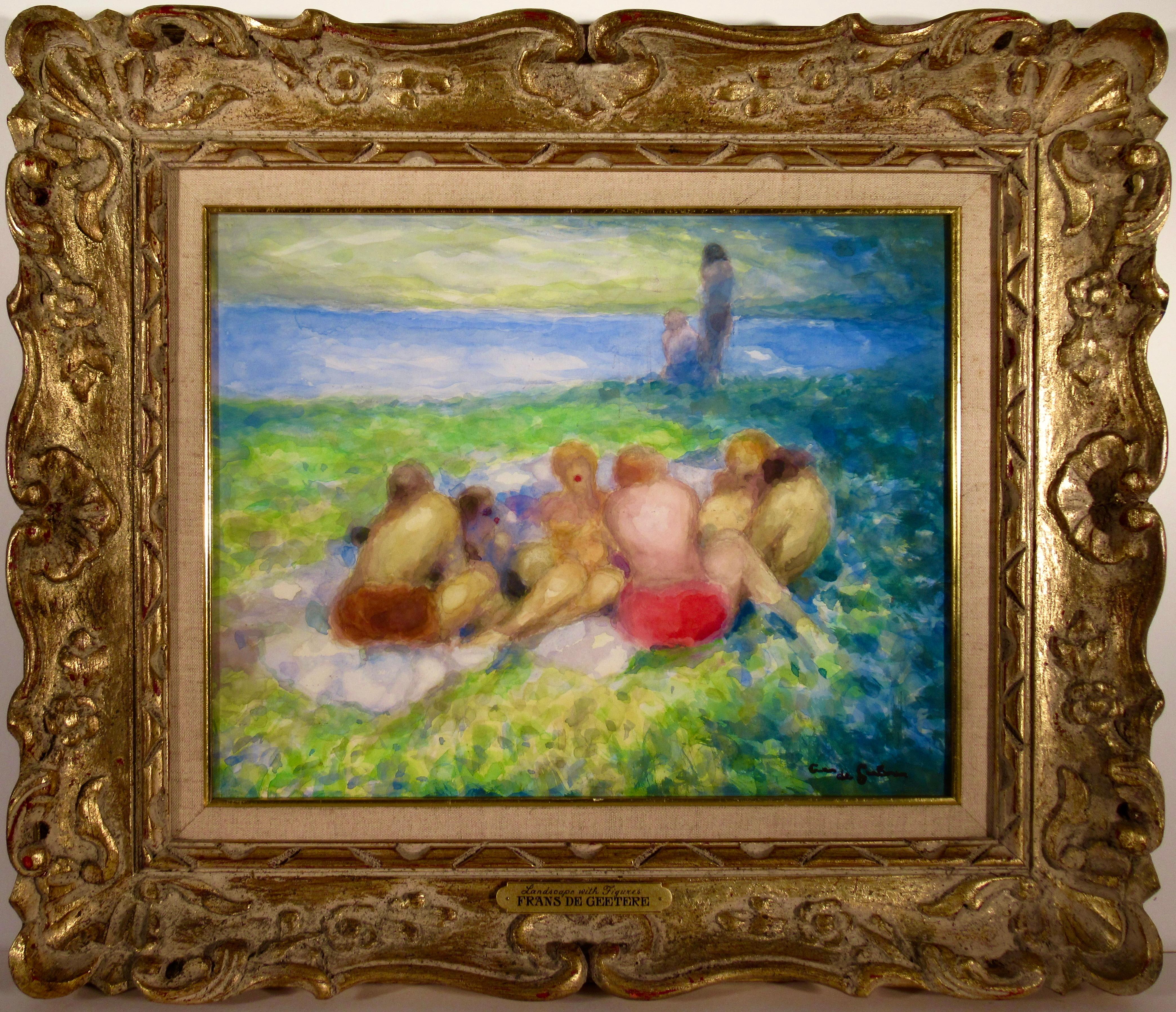 Landscape Art di Frans de Geetere - Paesaggio con figure