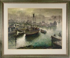 Abend Fog, Moss-Landing, Kalifornien