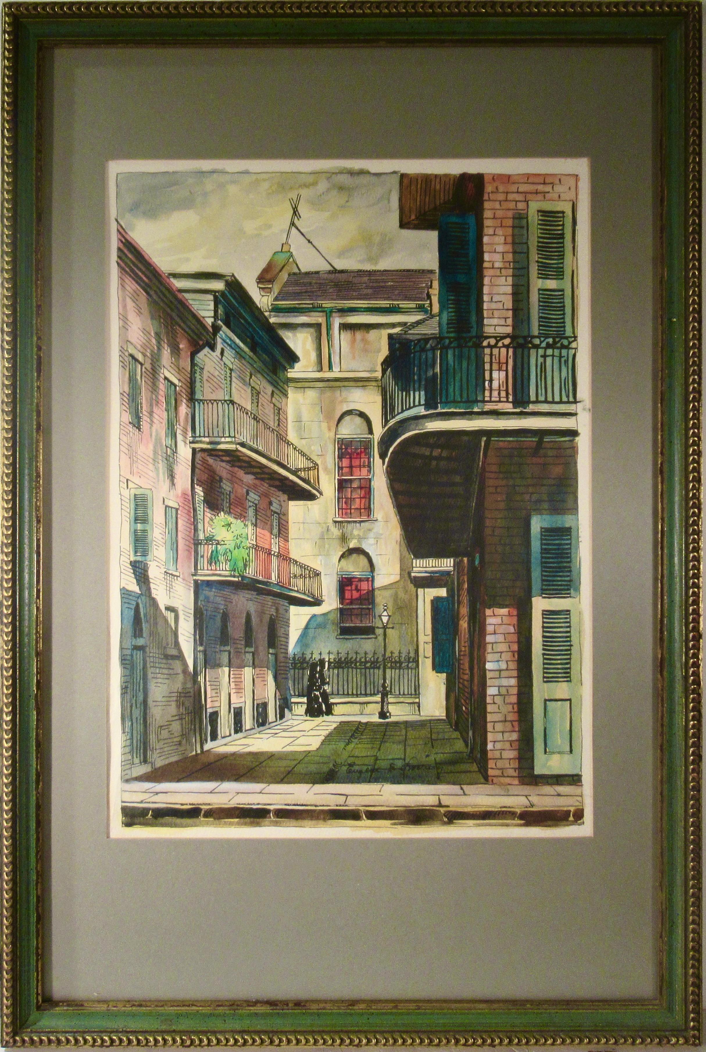 Gebäude Landschaftszeichnungen und -aquarelle