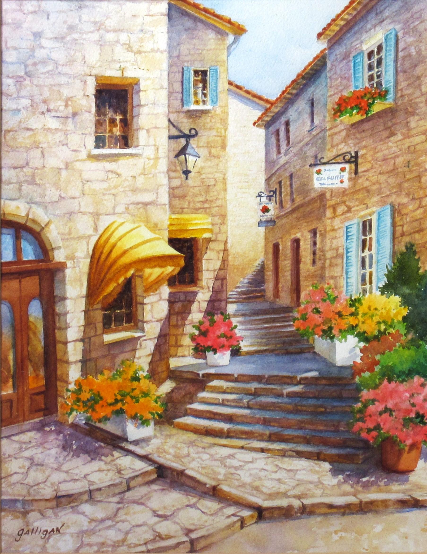 Village de Provence - Art by Sharon Galigan