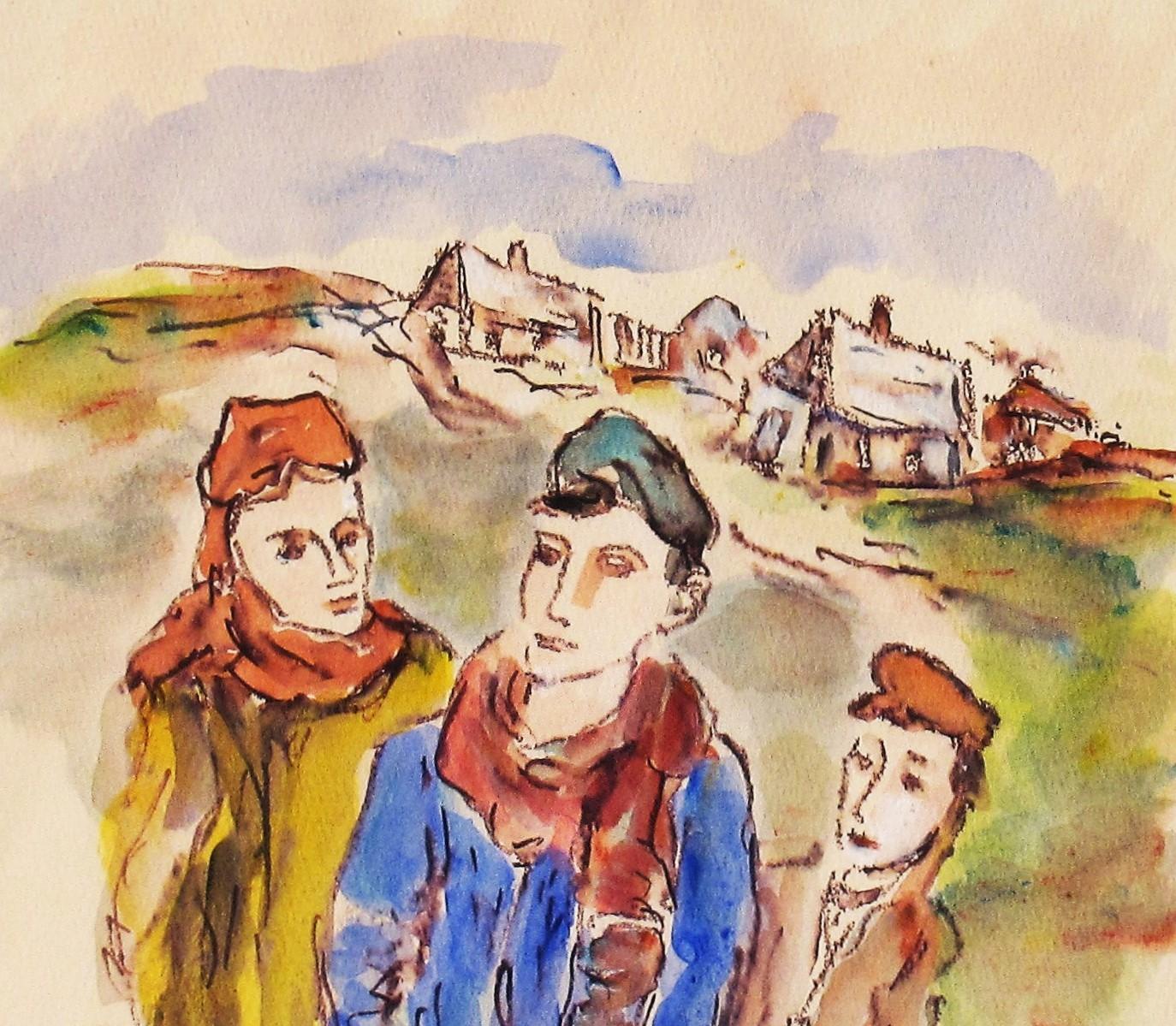 Jüdische Familie (Expressionismus), Art, von Boris Deutsch