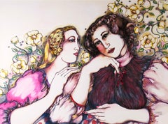 "But it Seemed so Real" Large colored ink and watercolor