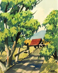 Paesaggio californiano con casa