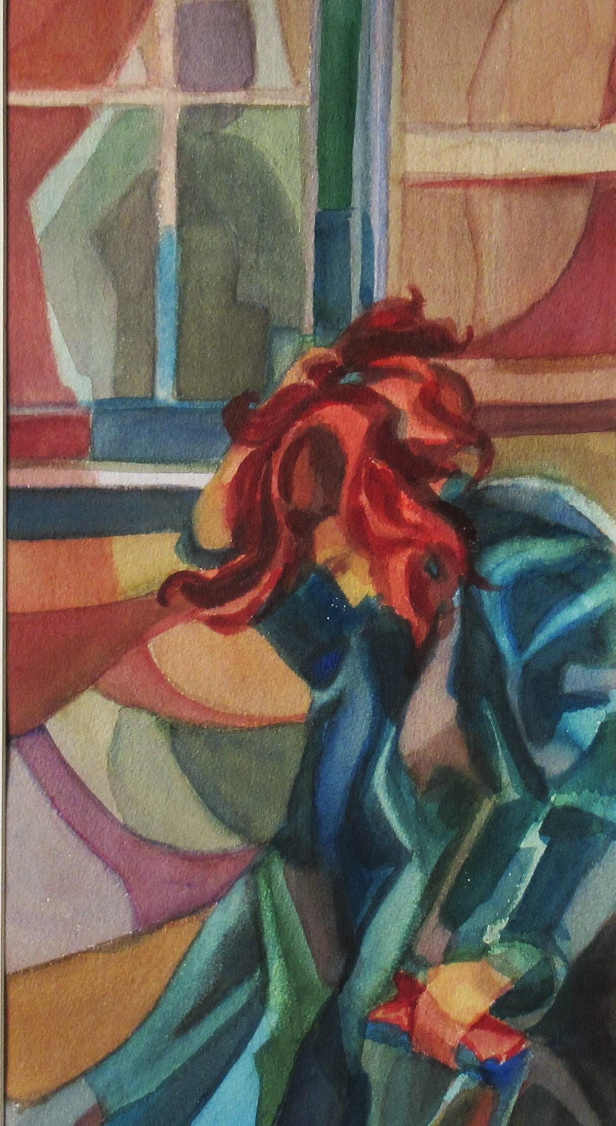 El Voyeur - Figurative Art Beige de Charlotte Huntley