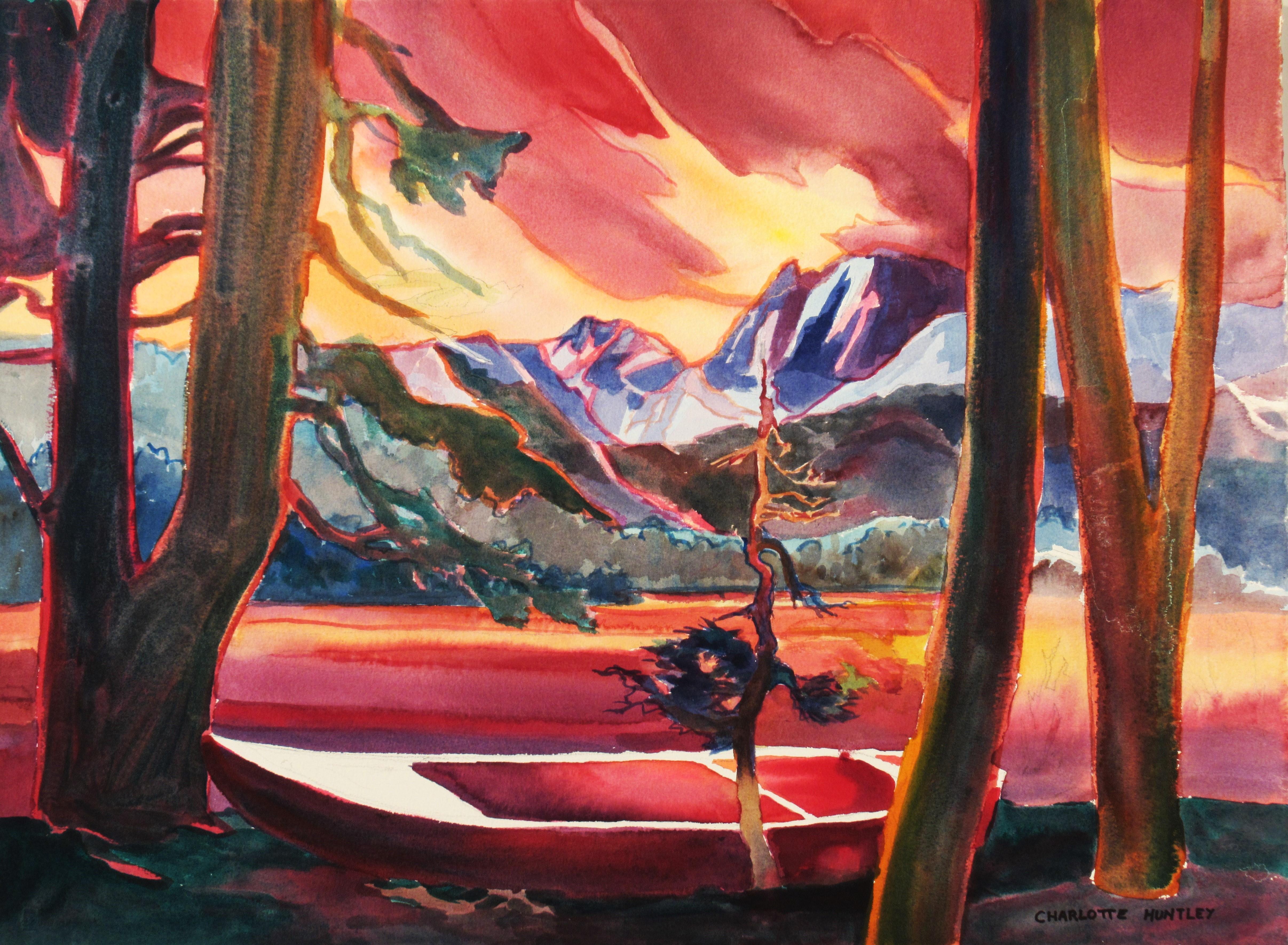 Landscape Art Charlotte Huntley - Paysage en rouge