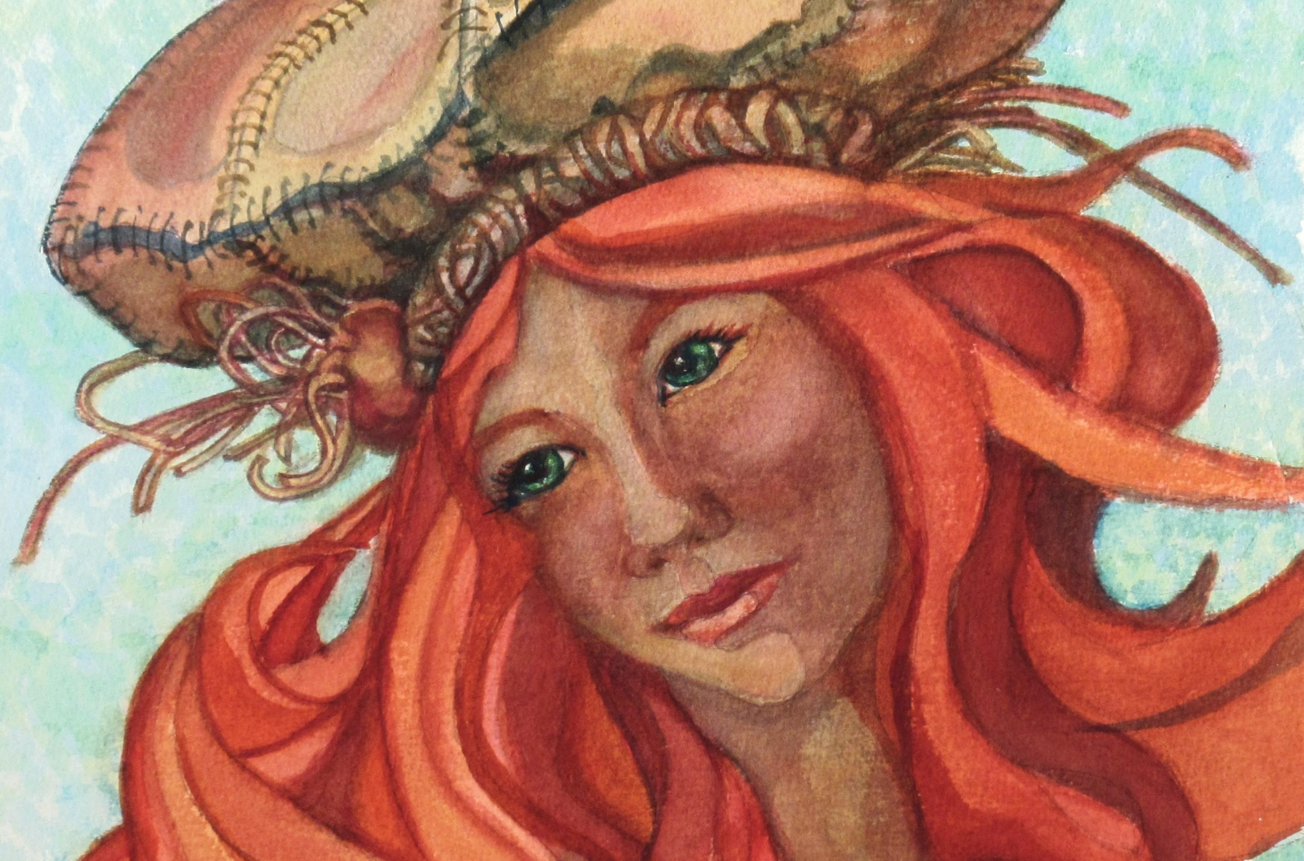 Meerjungfrau (Amerikanischer Impressionismus), Art, von Charlotte Huntley