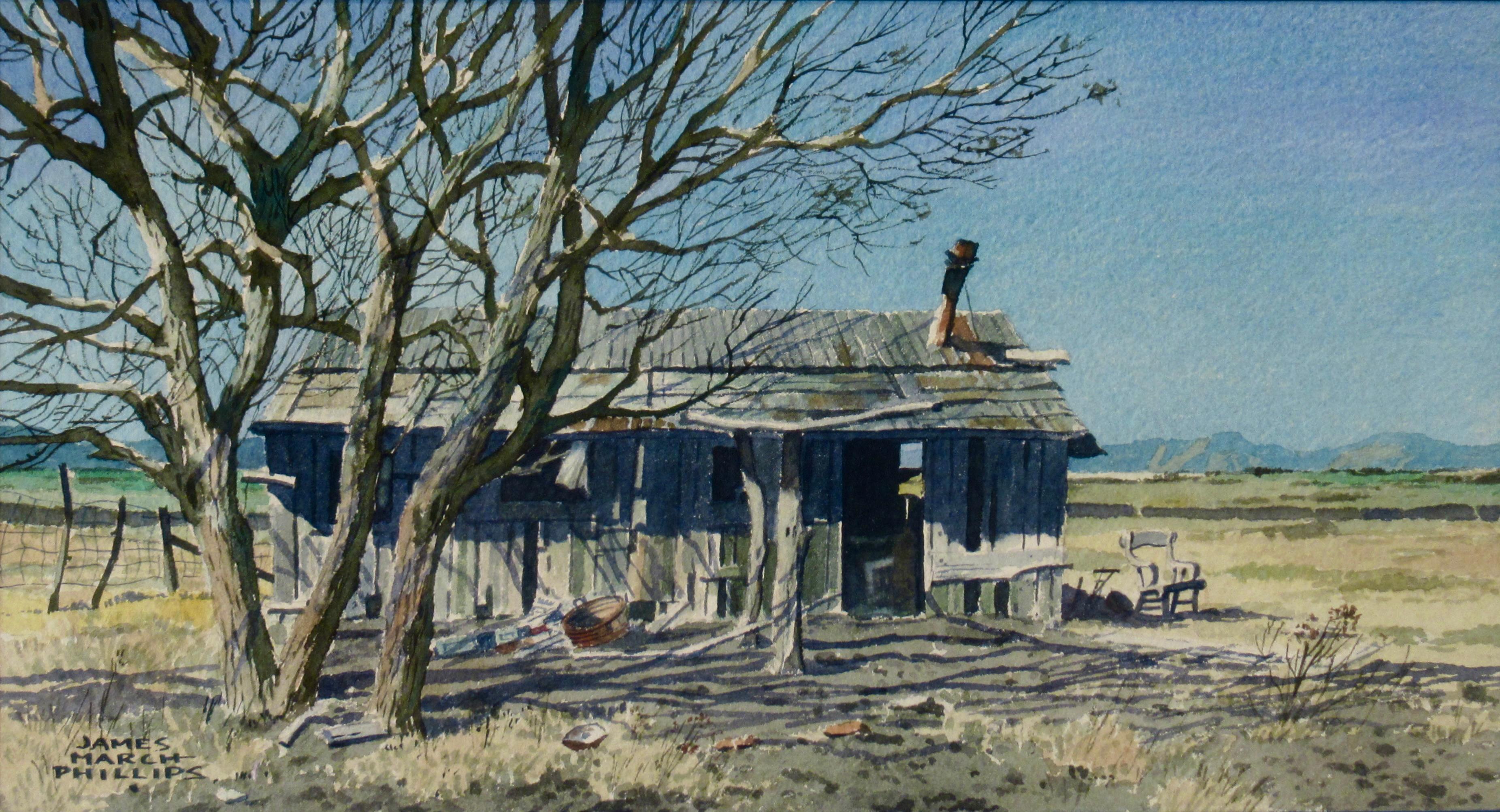 Forgotten Ranch House, Arizona - Art by James March Phillips