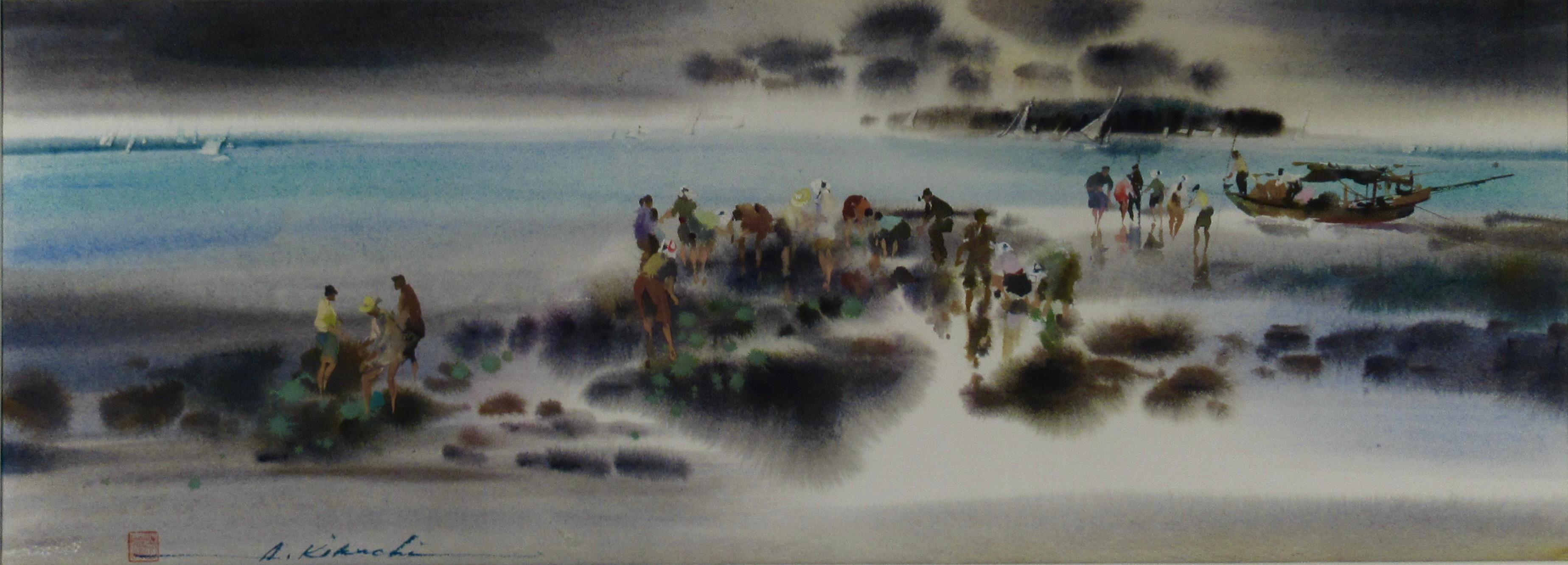 Spiaggia animata - Art di Atsushi Kikuchi