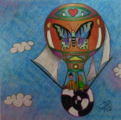 Hot Air Balloon with Couple