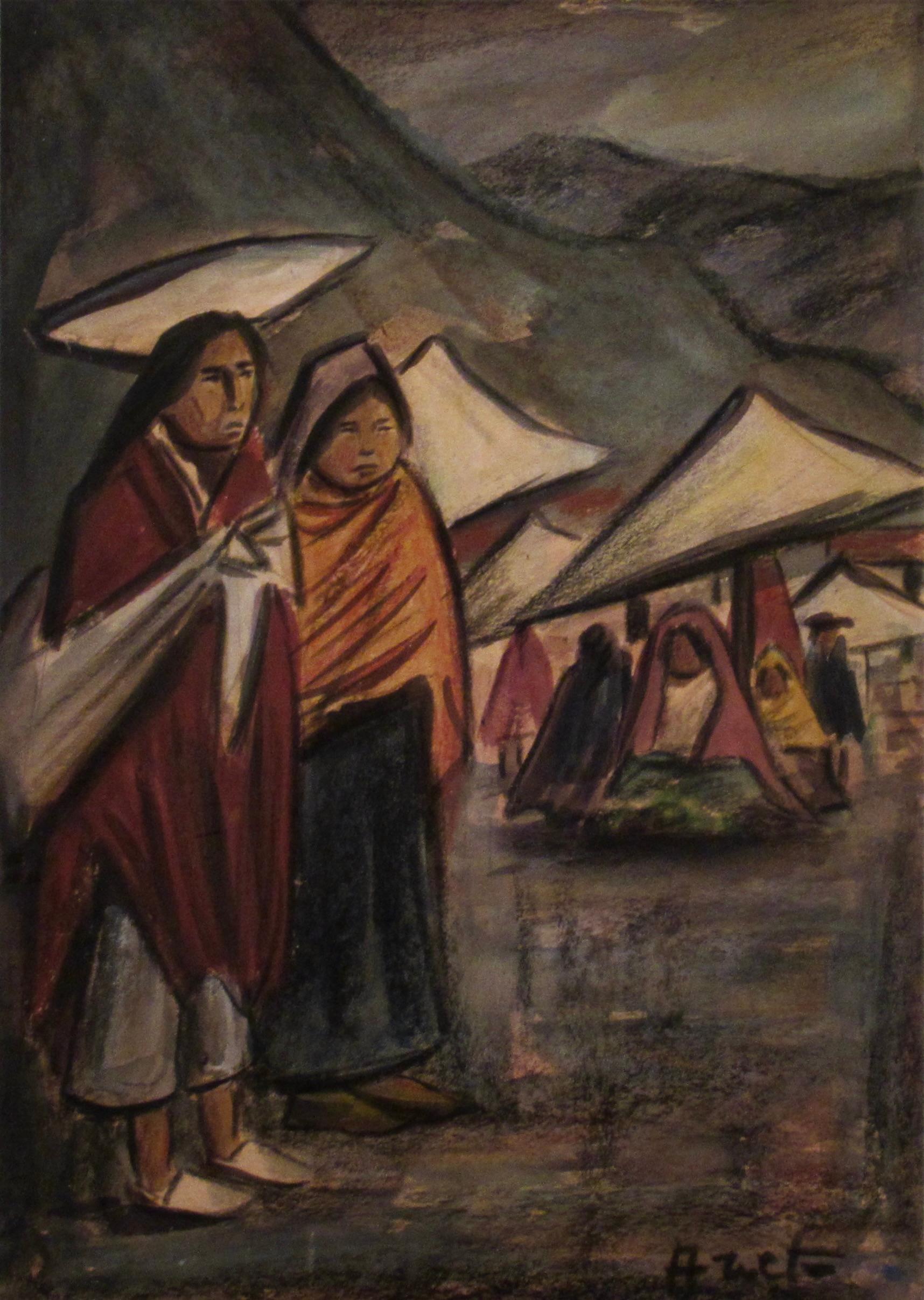 Otavalo Market - Art by Arturo Nieto