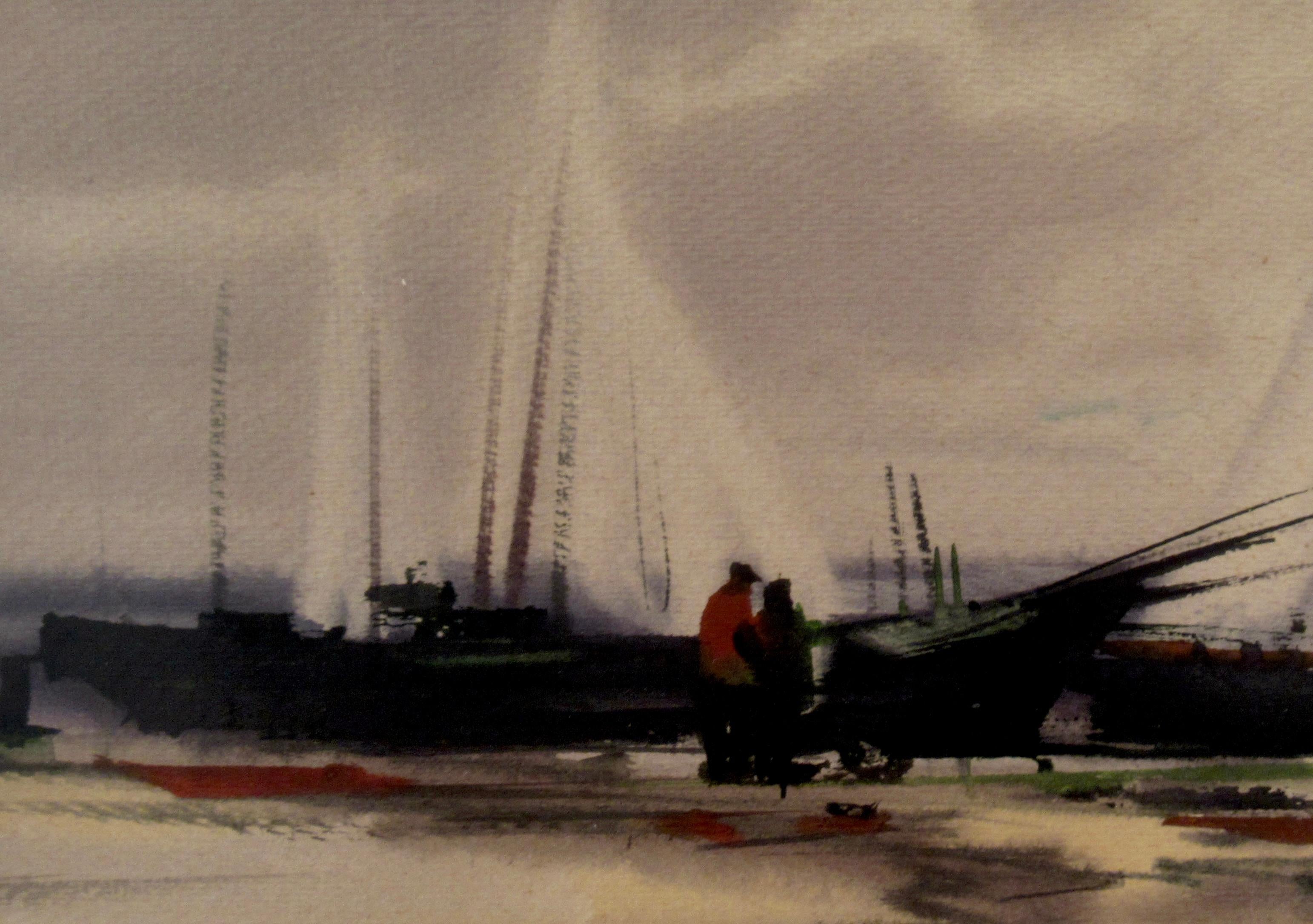 Harbor Scene - Impressionist Art by Paul Duskins
