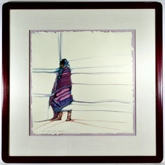 Vintage "Woman in Purple" from the "Colcha" series