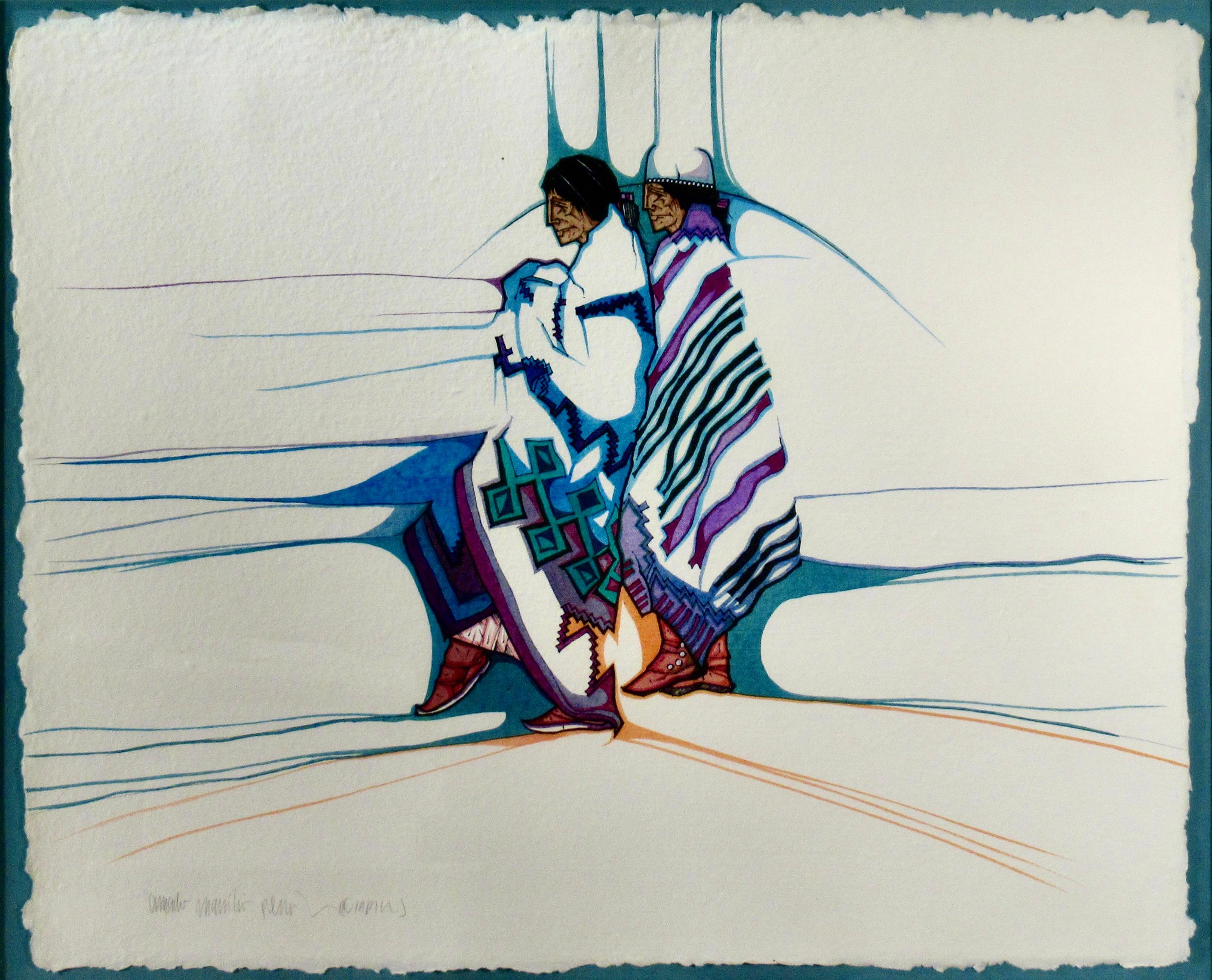 „Danzantes de Colores“ aus der Serie „Colcha“ – Art von Amado Maurilio Pena