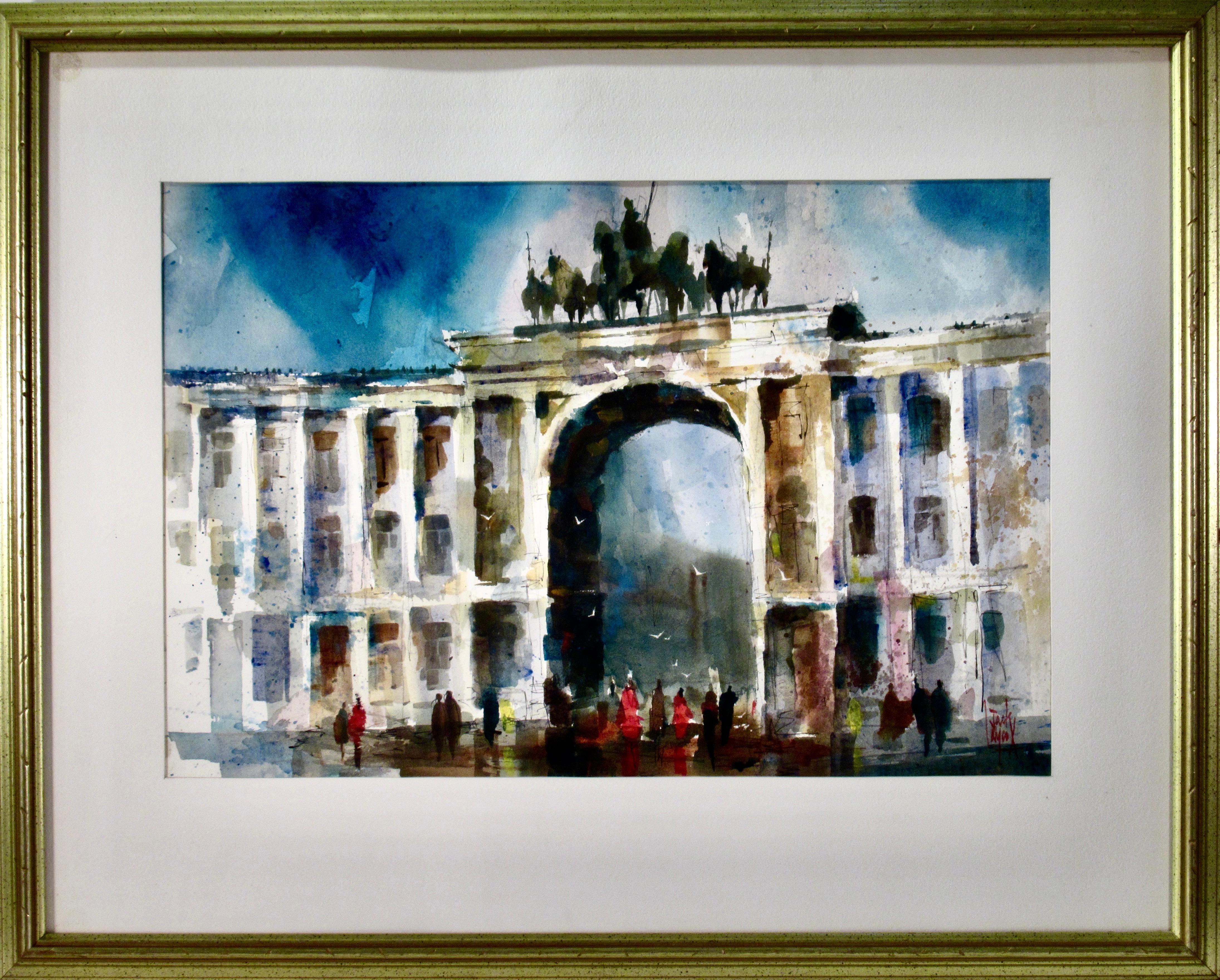 William Jack Laycox Figurative Art - The Triumphal Arch, Leningrad