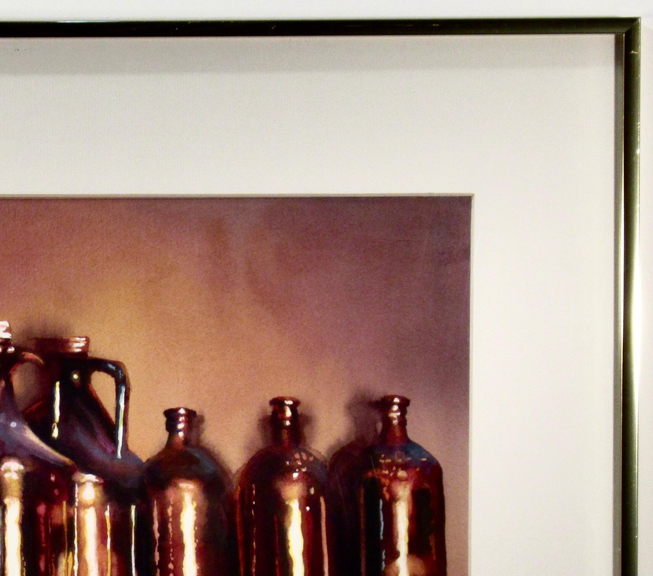 Ten Bottles - Realist Art by Kiff Holland