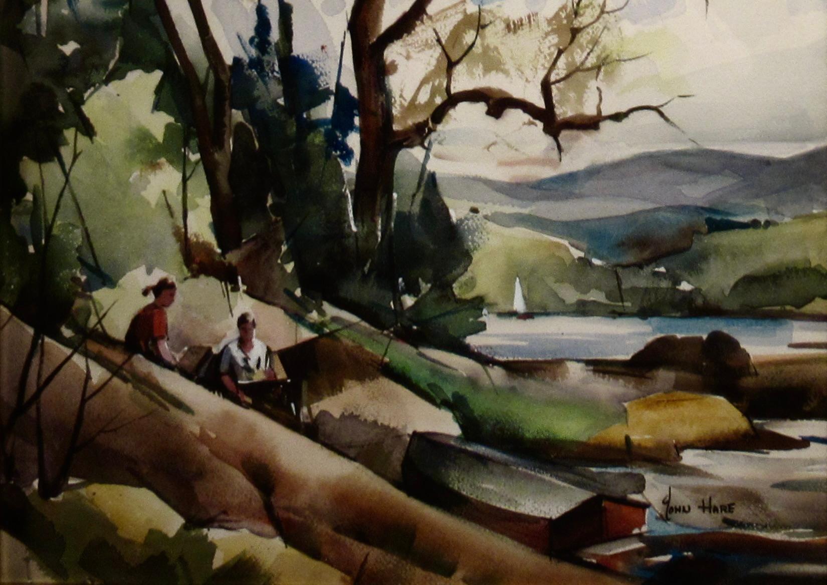 Preparare il picnic - Art Impressionismo americano di John Hare