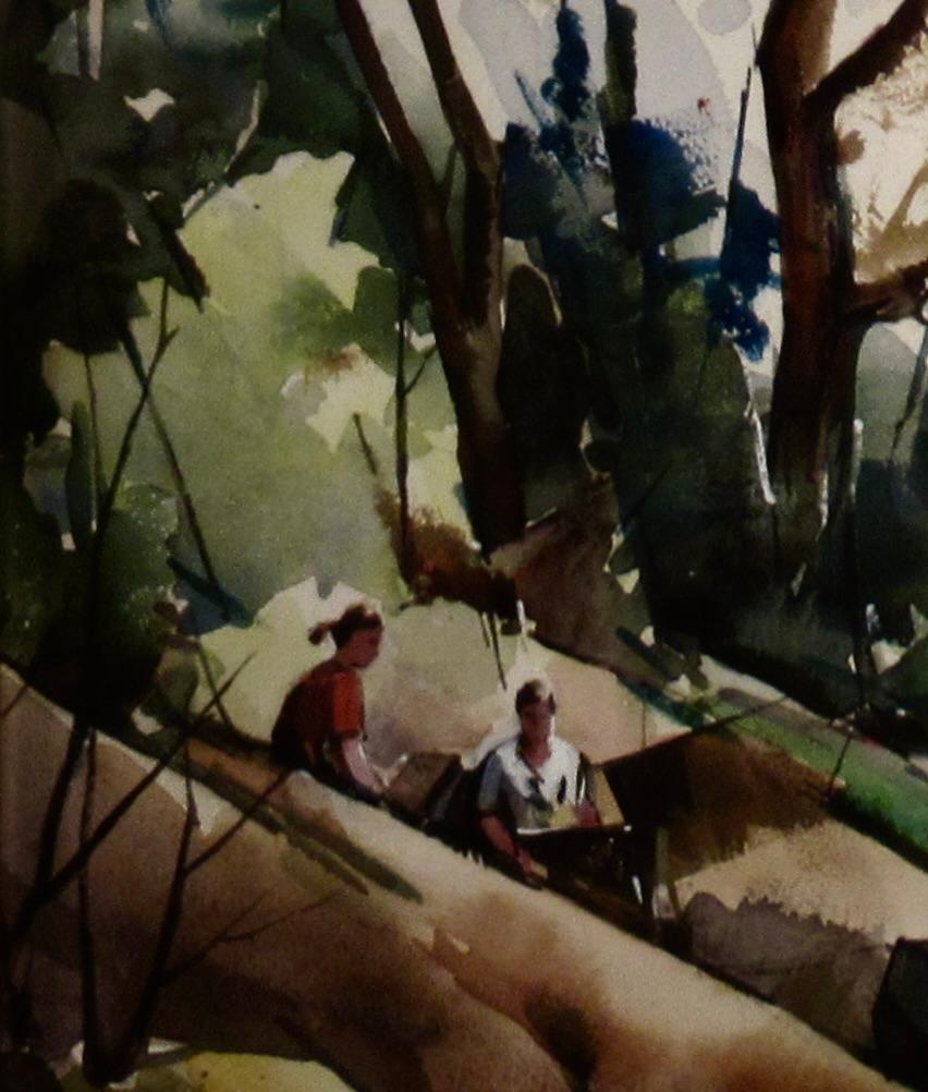 Preparare il picnic - Landscape Art Marrone di John Hare