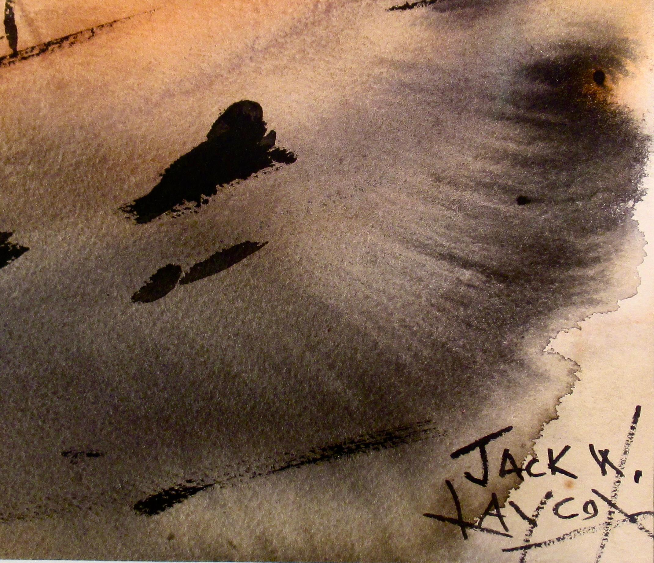 « The Abandoned Farm », grande aquarelle. en vente 1