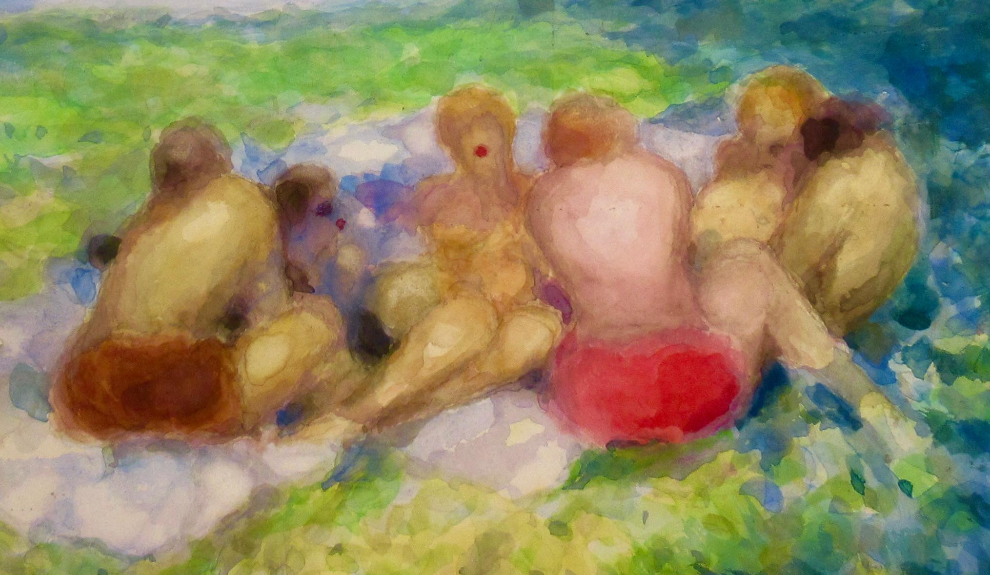 Paesaggio con figure - Art Impressionismo di Frans de Geetere