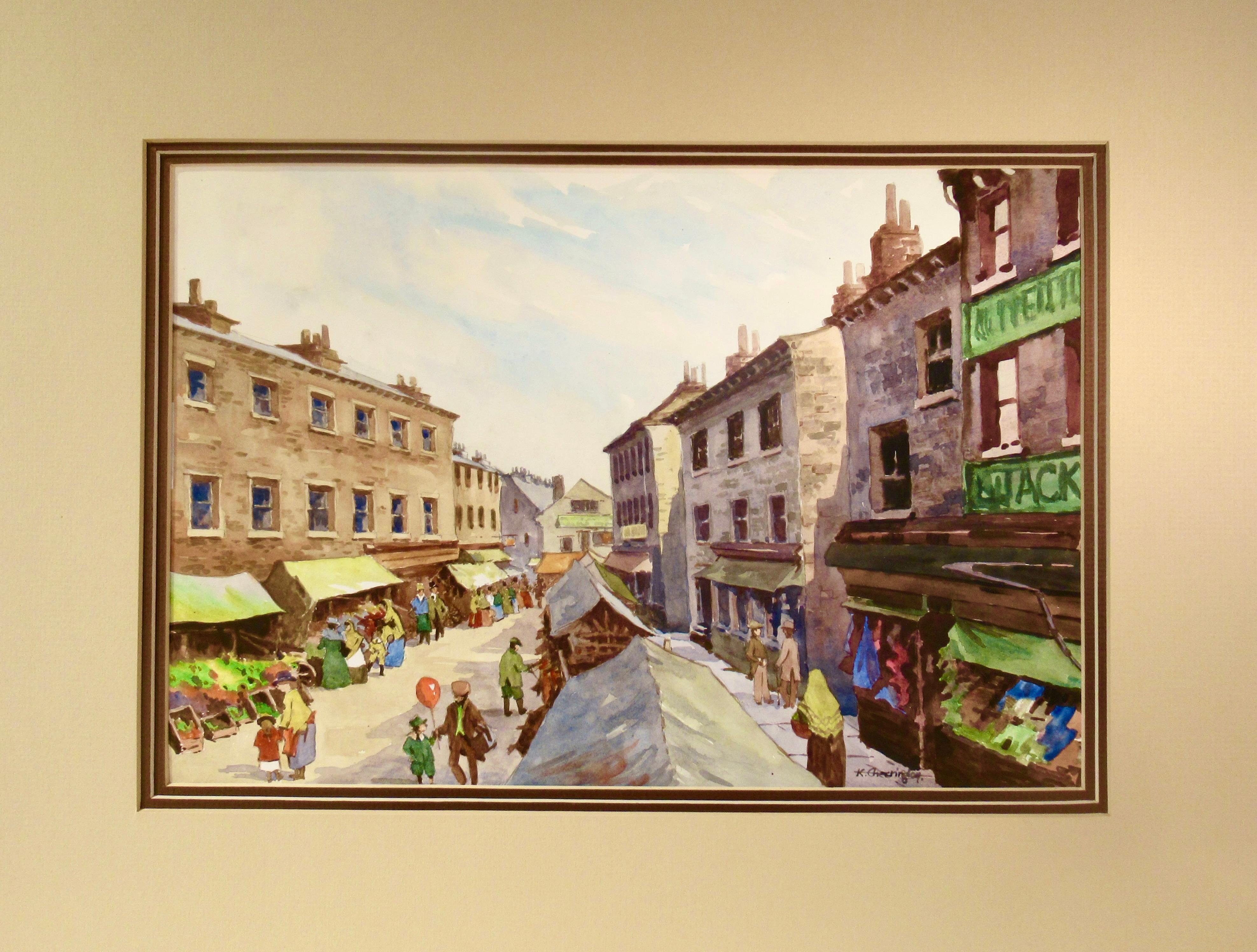 Figurative Art di Ken Cherrington - Mercato degli agricoltori, Glasgow