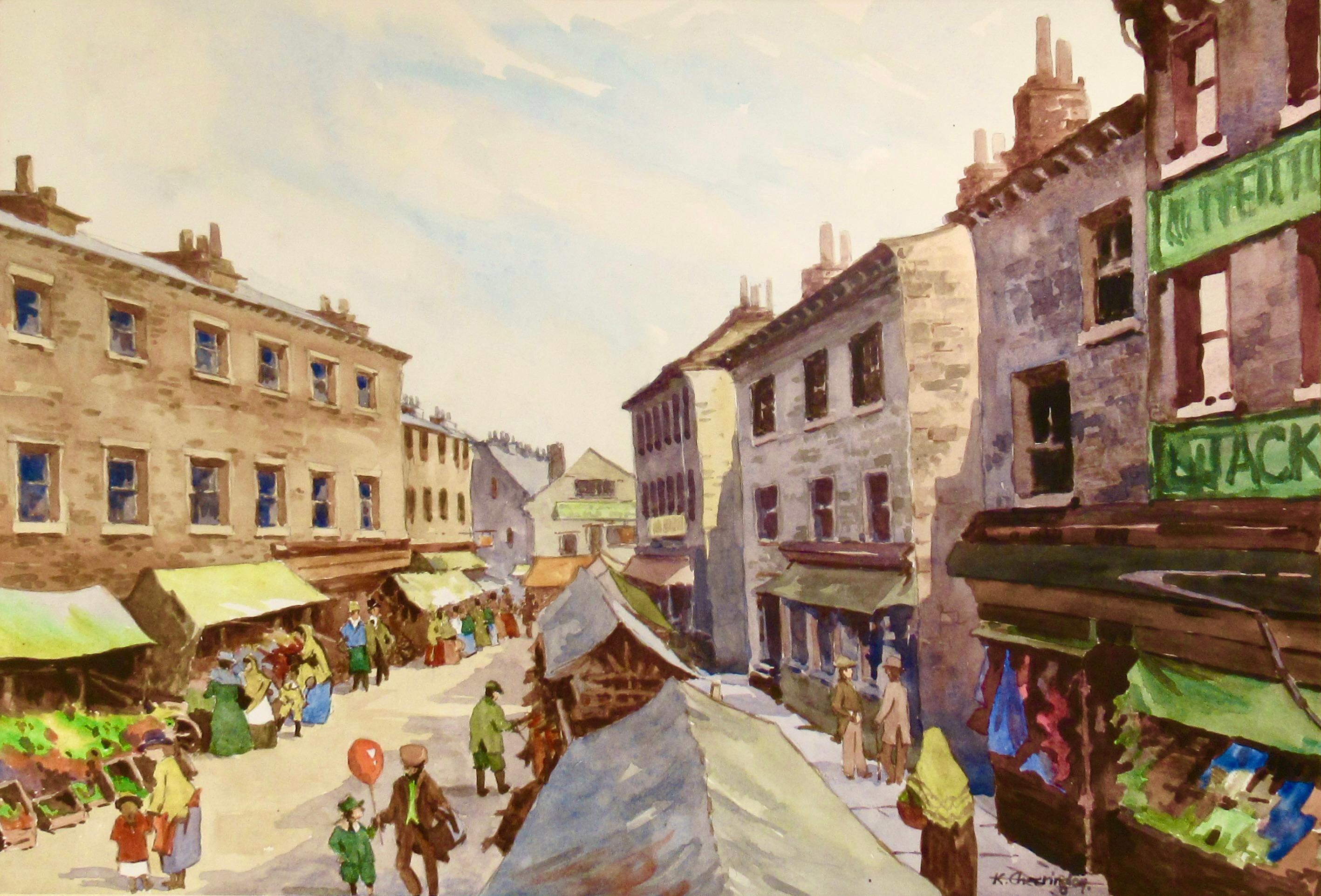Mercato degli agricoltori, Glasgow - Art di Ken Cherrington