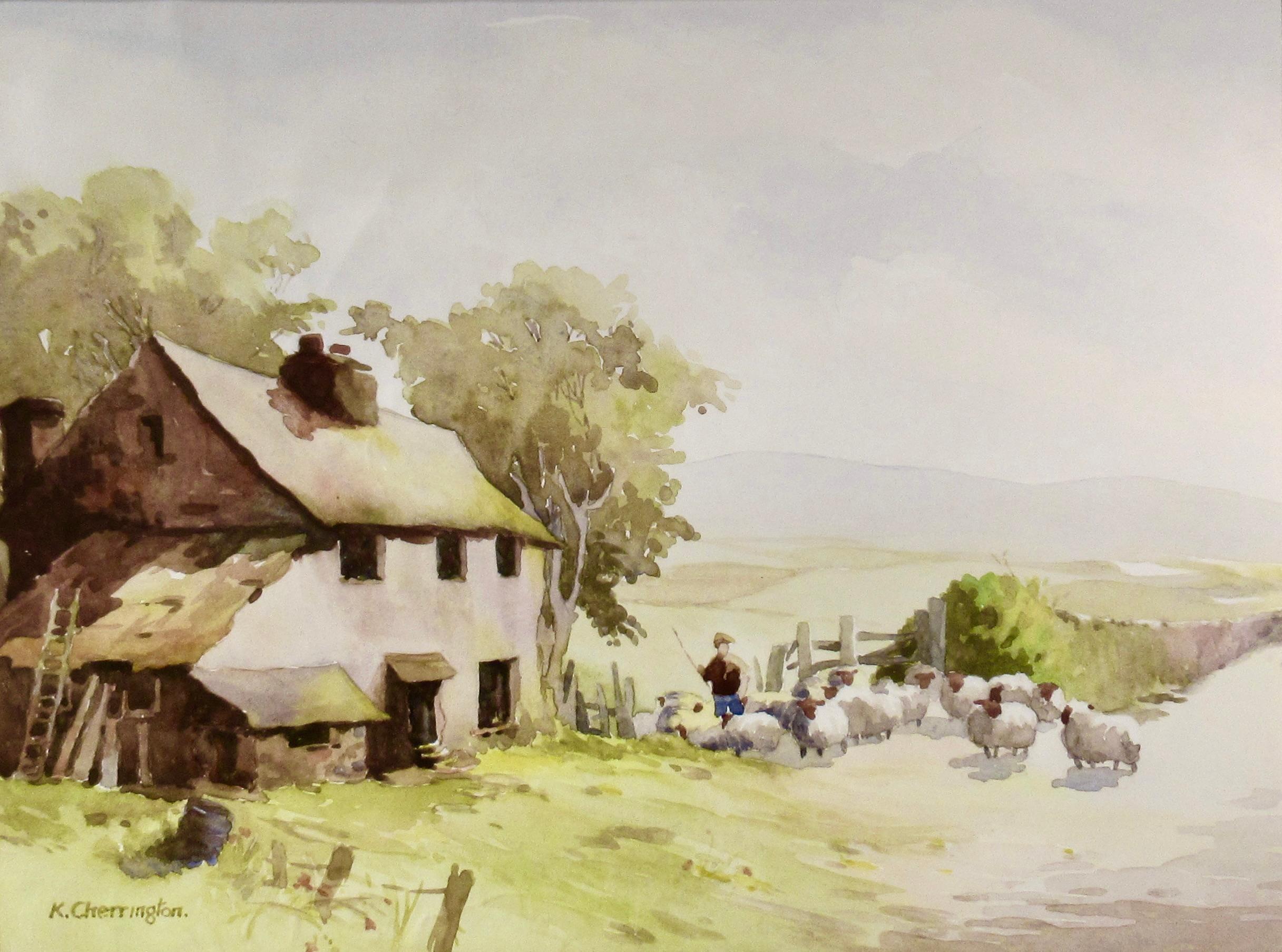 Schafzuchtbetrieb Tayside, Schottland – Art von Ken Cherrington