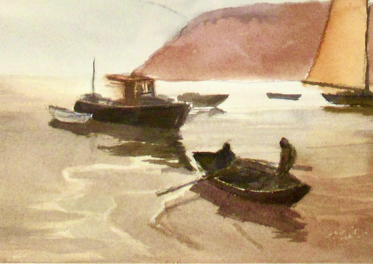 Texas-Küstenlinie (Braun), Figurative Art, von Jim Jones