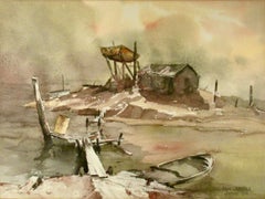 Texas Coast Line with Shack