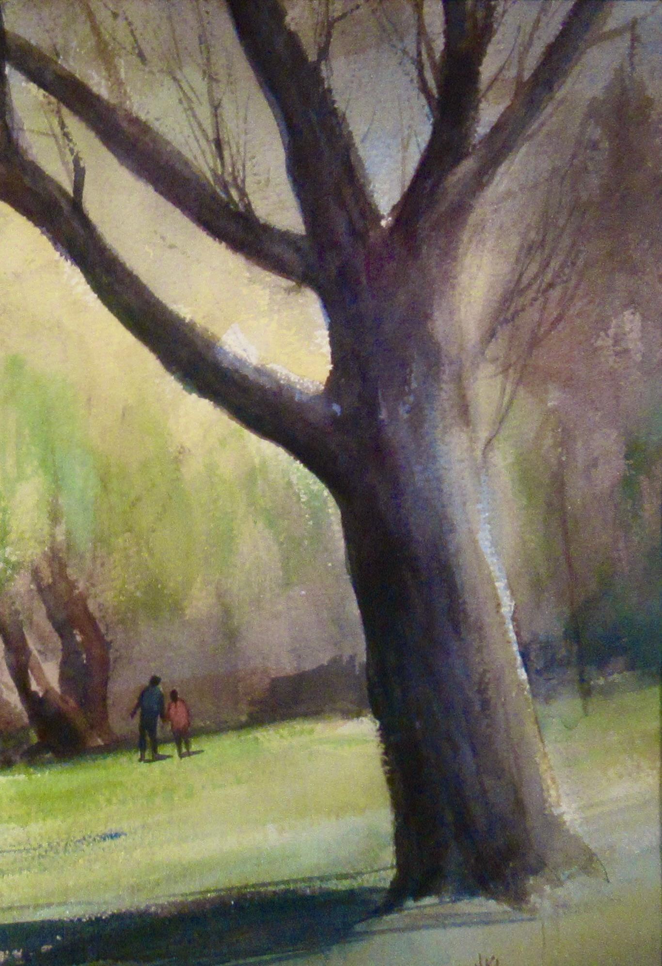 Parque Golden Gate, San Francisco - Landscape Art Gris de Henry Waltermar Doane