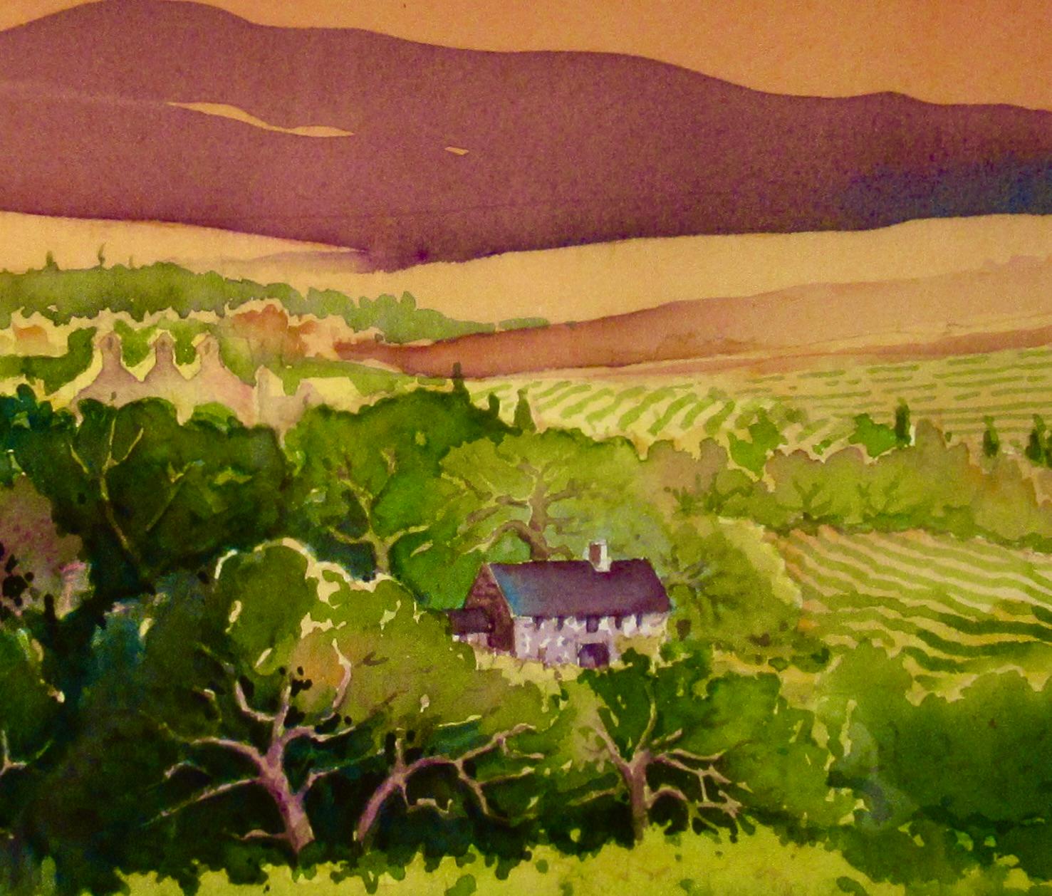 Wine Country #2 - American Impressionist Art by Douglas Chun
